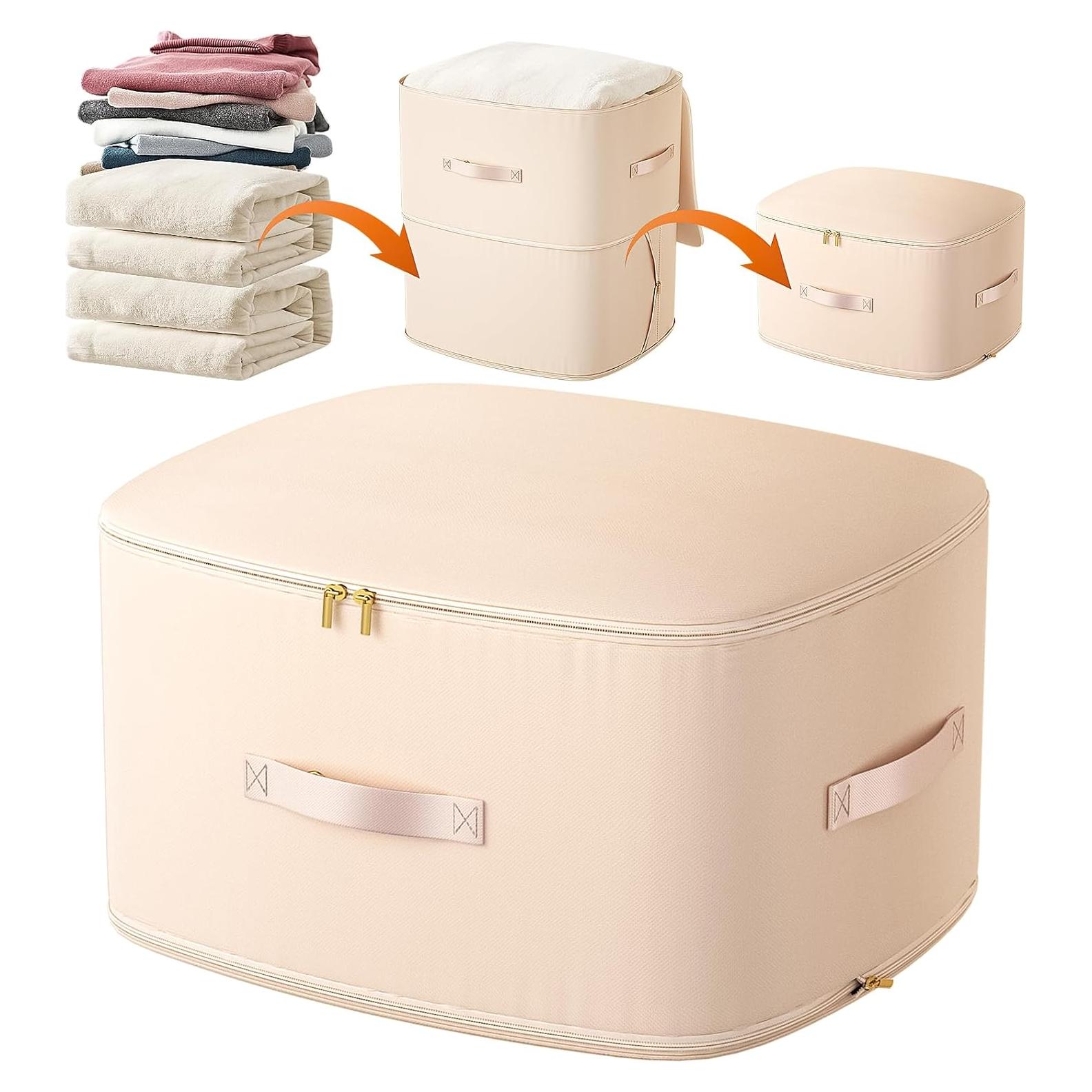 Bolsa de Almacenamiento Compresora Uwqaqx Jumbo Almendra 54x42x60cm