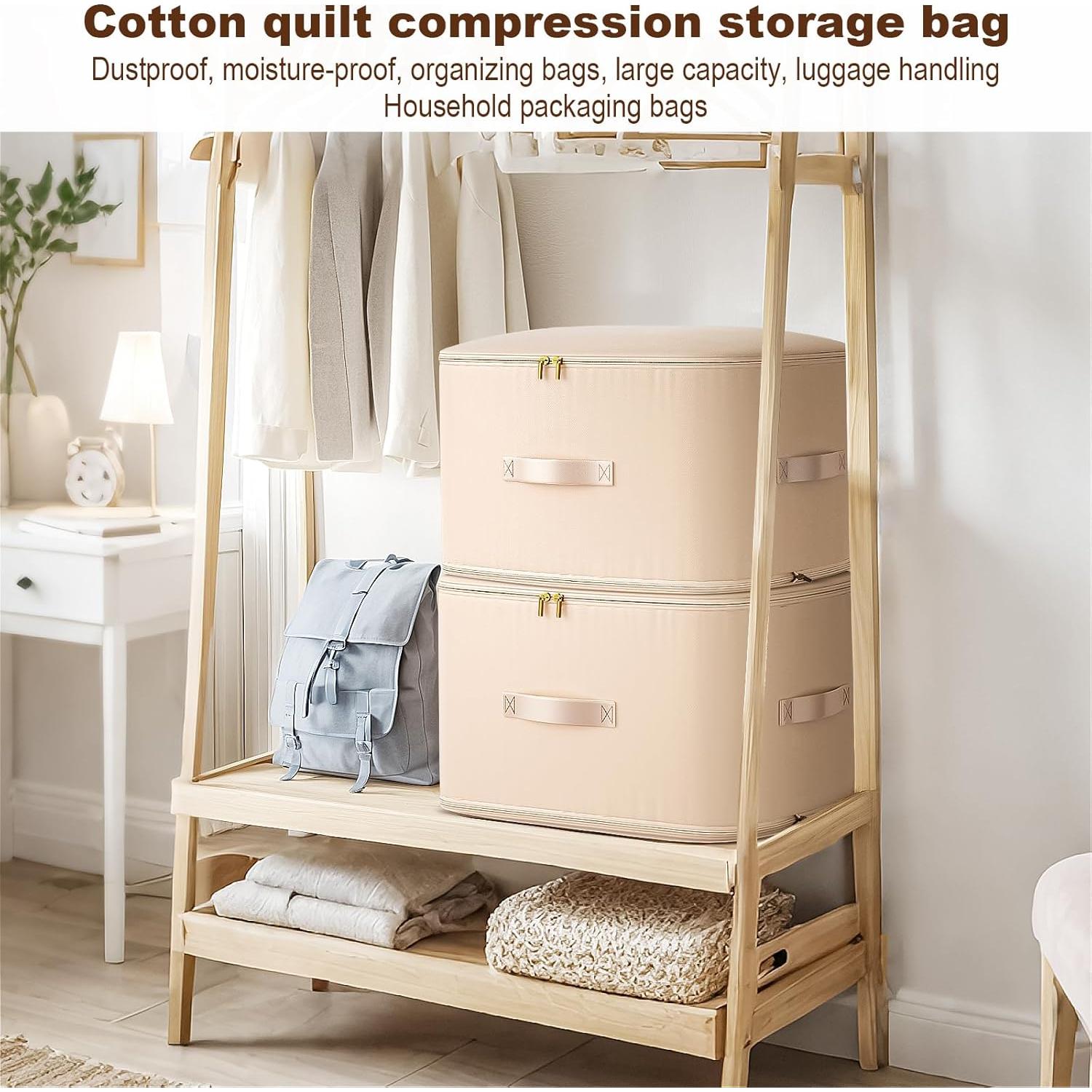 Bolsa de Almacenamiento Compresora Uwqaqx Jumbo Almendra 54x42x60cm