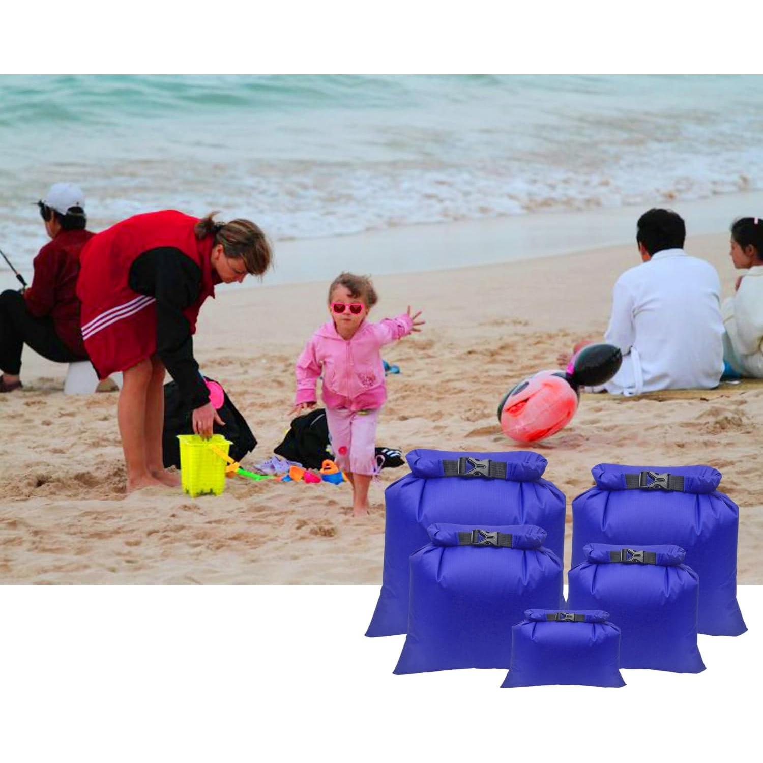 TRENDBOX Bolsa Impermeable Roll Top Set de 5 Tamaños 1.5L a 6L