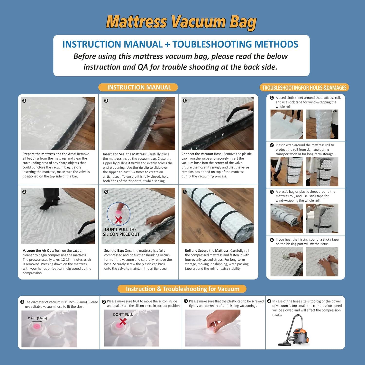 Bolsa de Vacío para Colchón Queen/Full/Full-XL Storage Logic