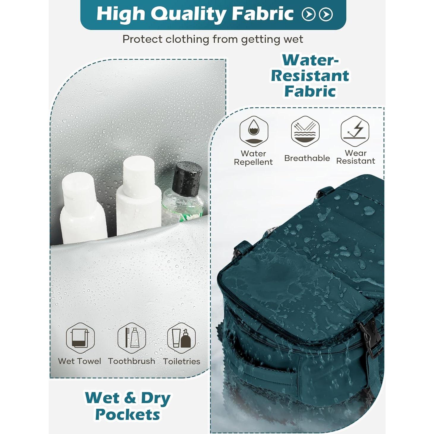 Mochila de Viaje al Vacío Unisex Azul Pavo Real 42x31x17 cm