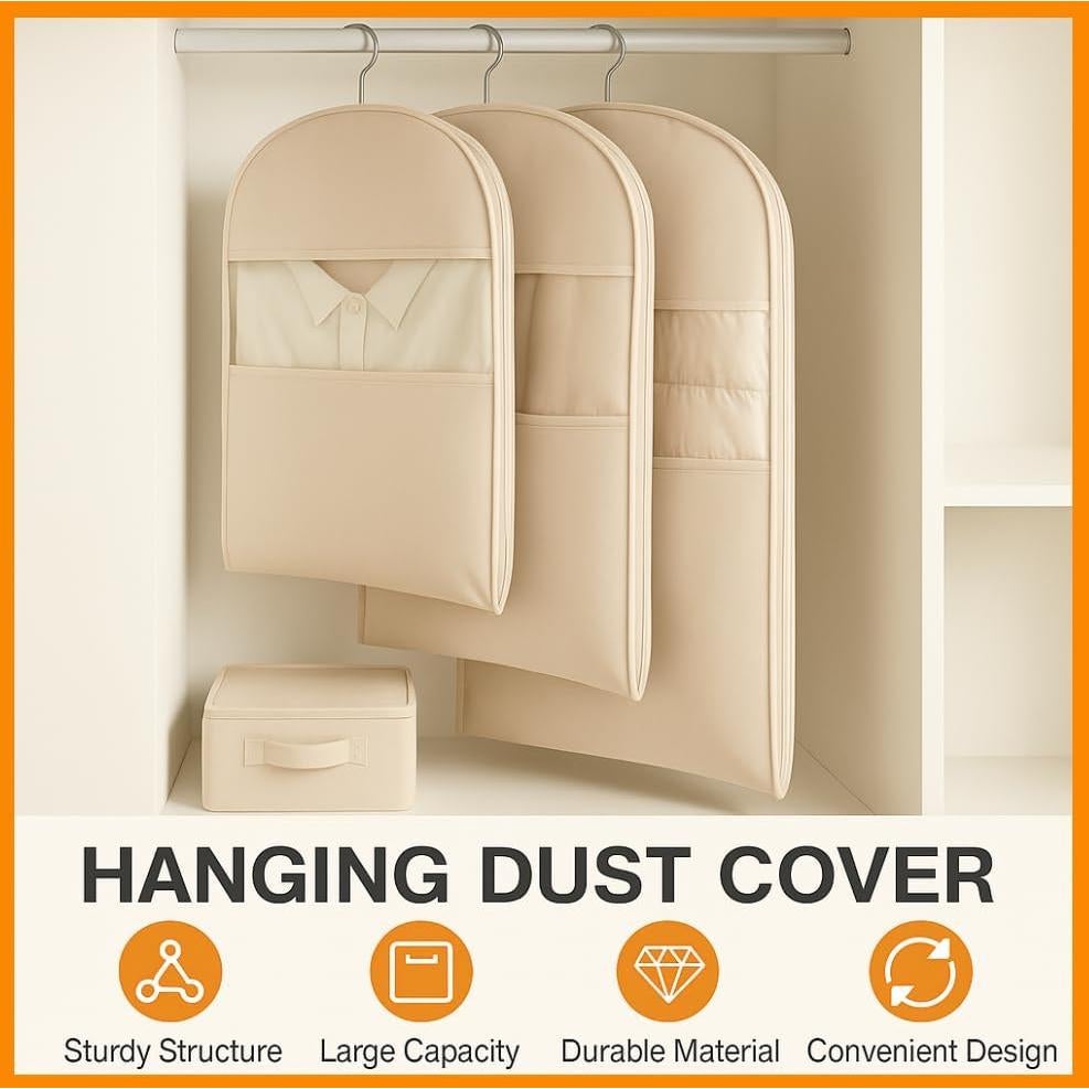 Bolsa Colgante Ahorra Espacio QVOBIUBIU Beige M 89.9x58.4cm