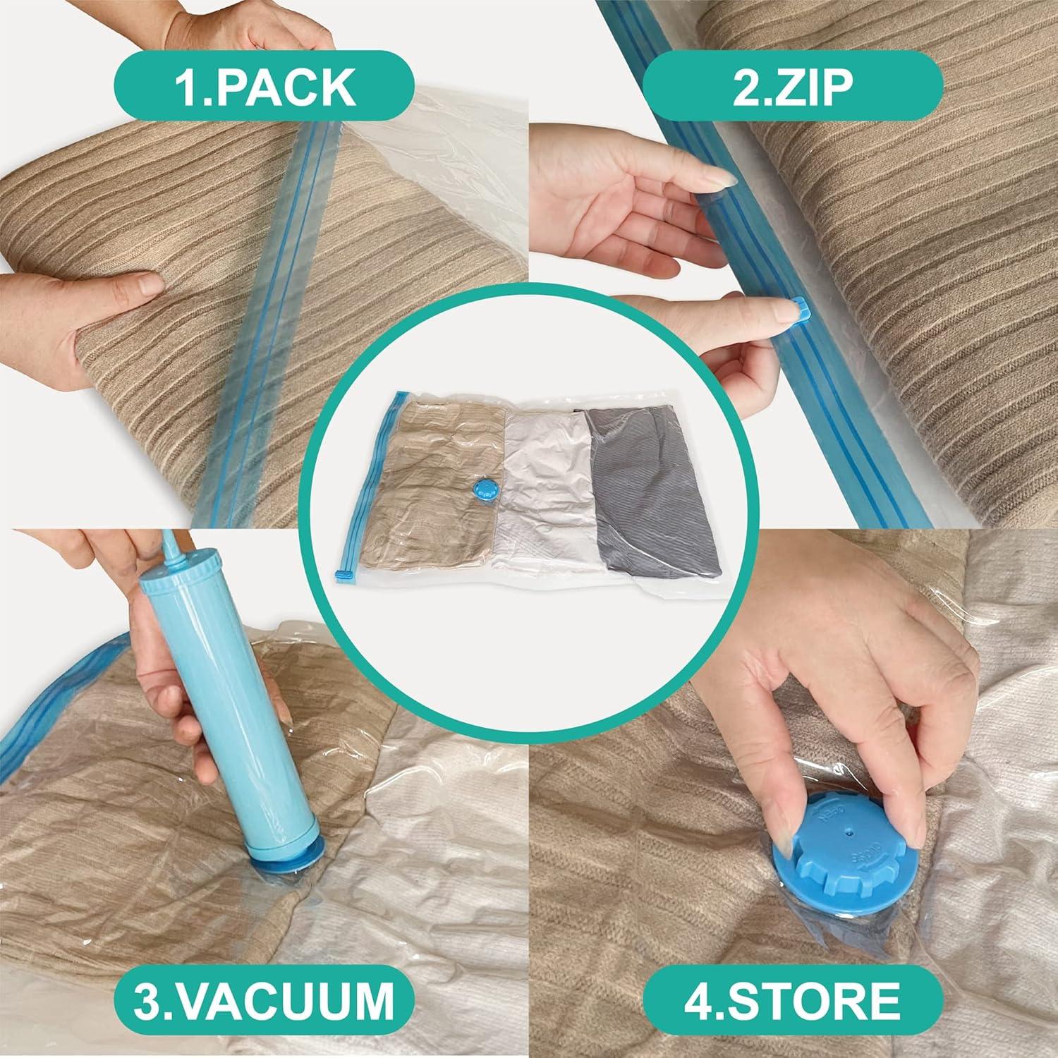 Bolsas de Almacenamiento al Vacío Roomipro Jumbo 8 Pzas