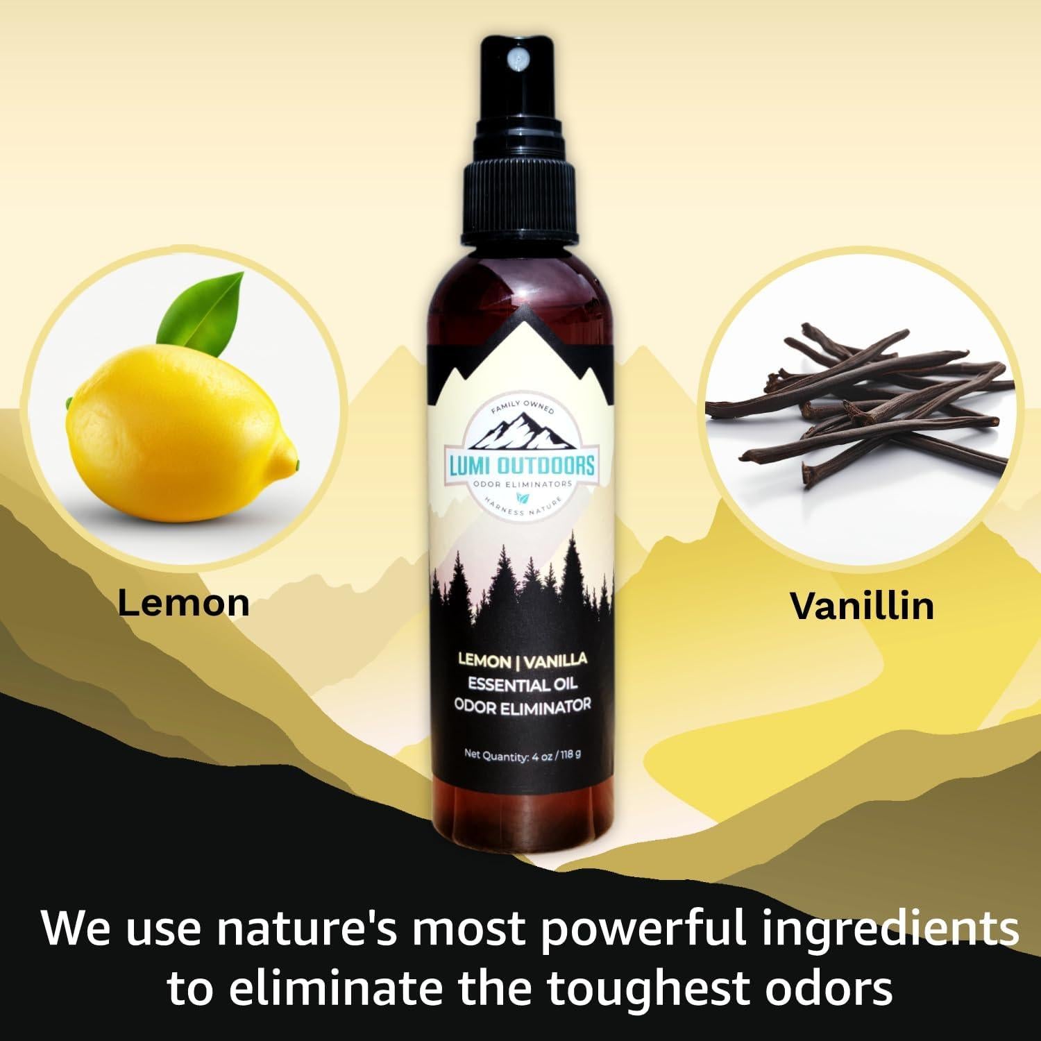 Ambientador Natural Lumi Outdoors 1 Paquete Limón Vainilla 150g