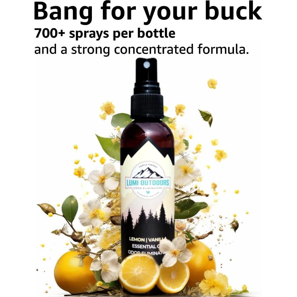 Ambientador Natural Lumi Outdoors 1 Paquete Limón Vainilla 150g