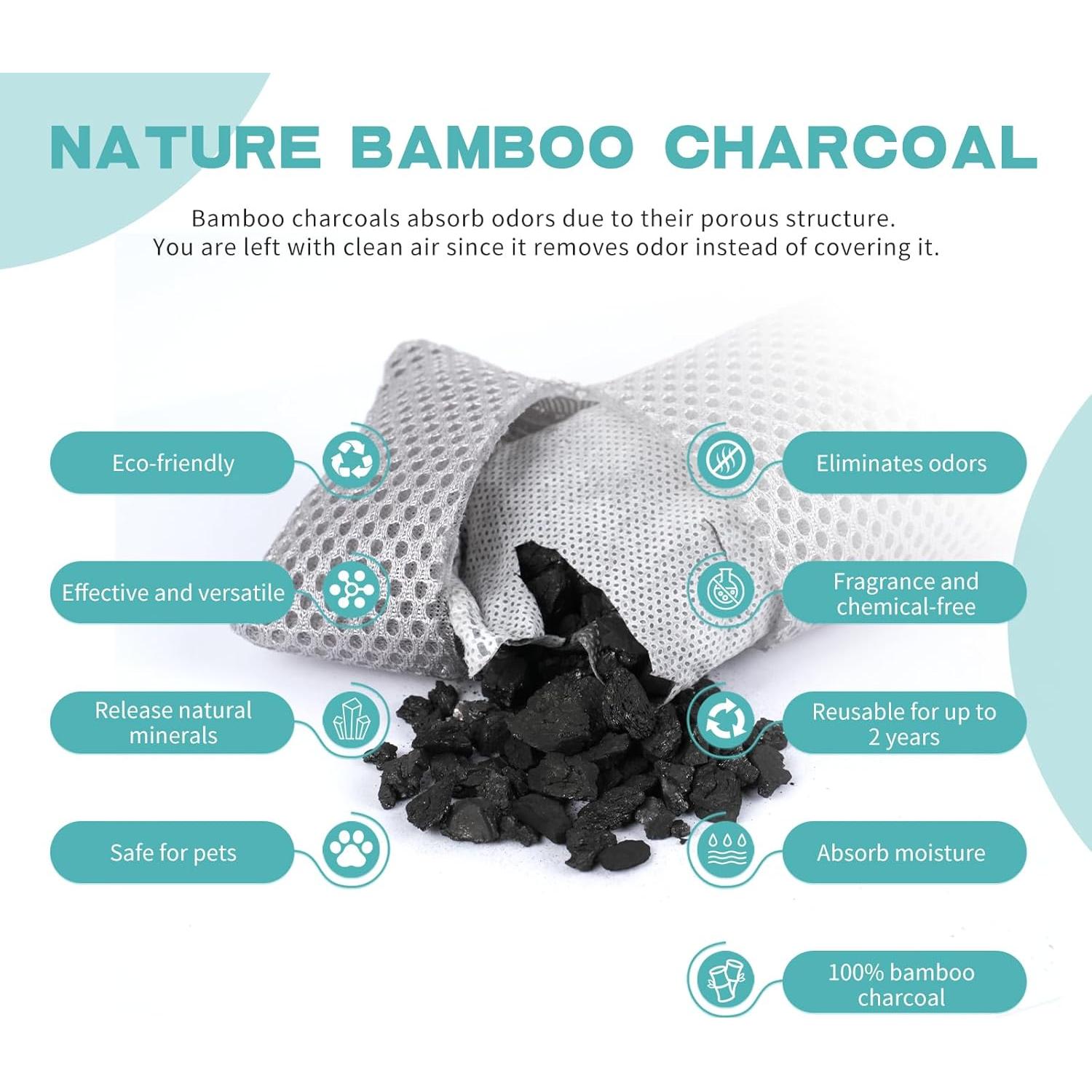 Paquete de 6 Bolsas de Carbón Activado DOPAKA 200g - Purificador de Aire