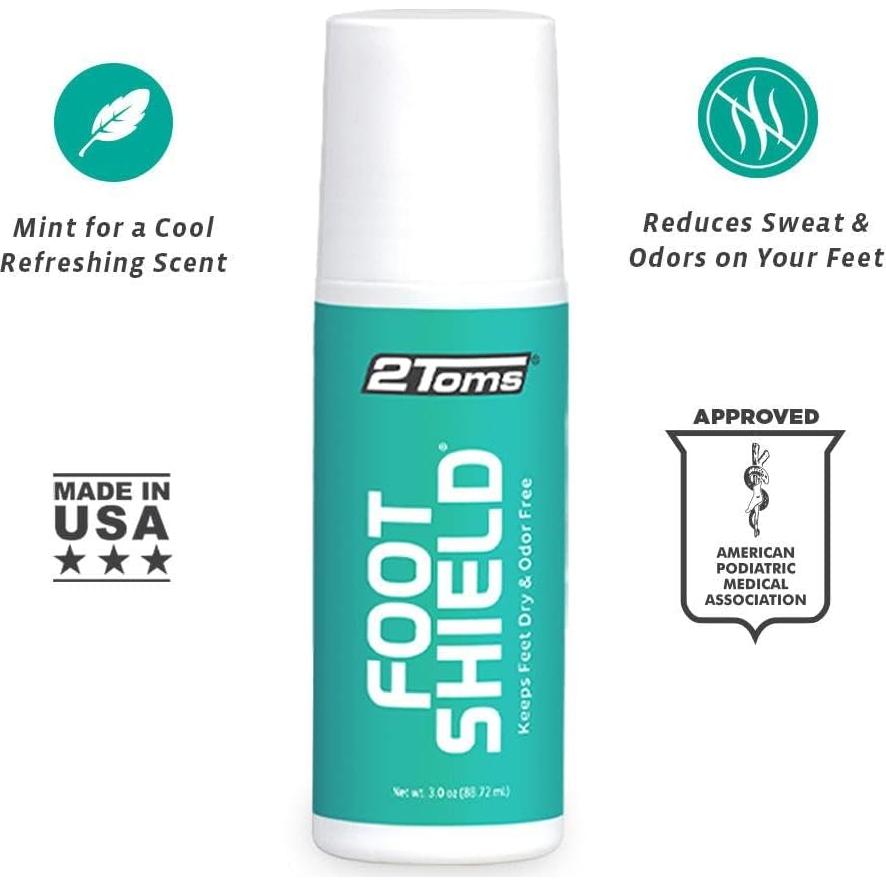 Desodorante para Pies 2Toms FootShield 85g - Antitranspirante Natural