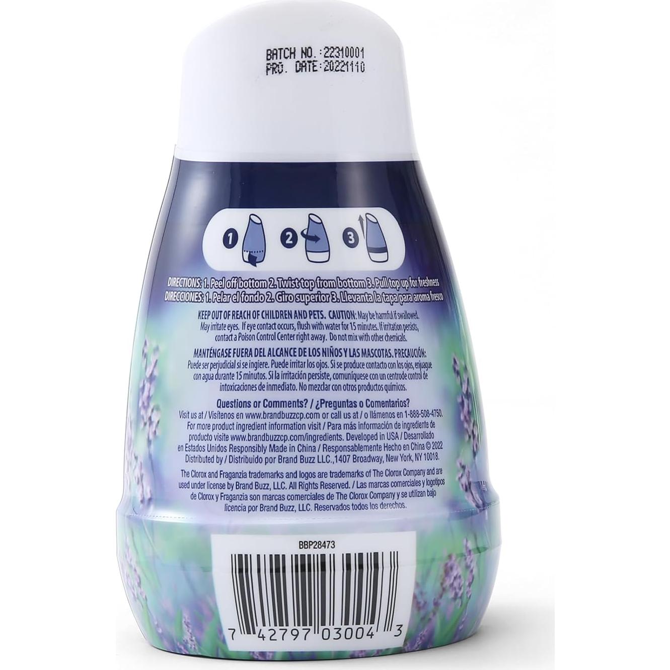 Clorox Fraganzia Gel Ambientador Cono 177 ml Lavanda Eucalipto
