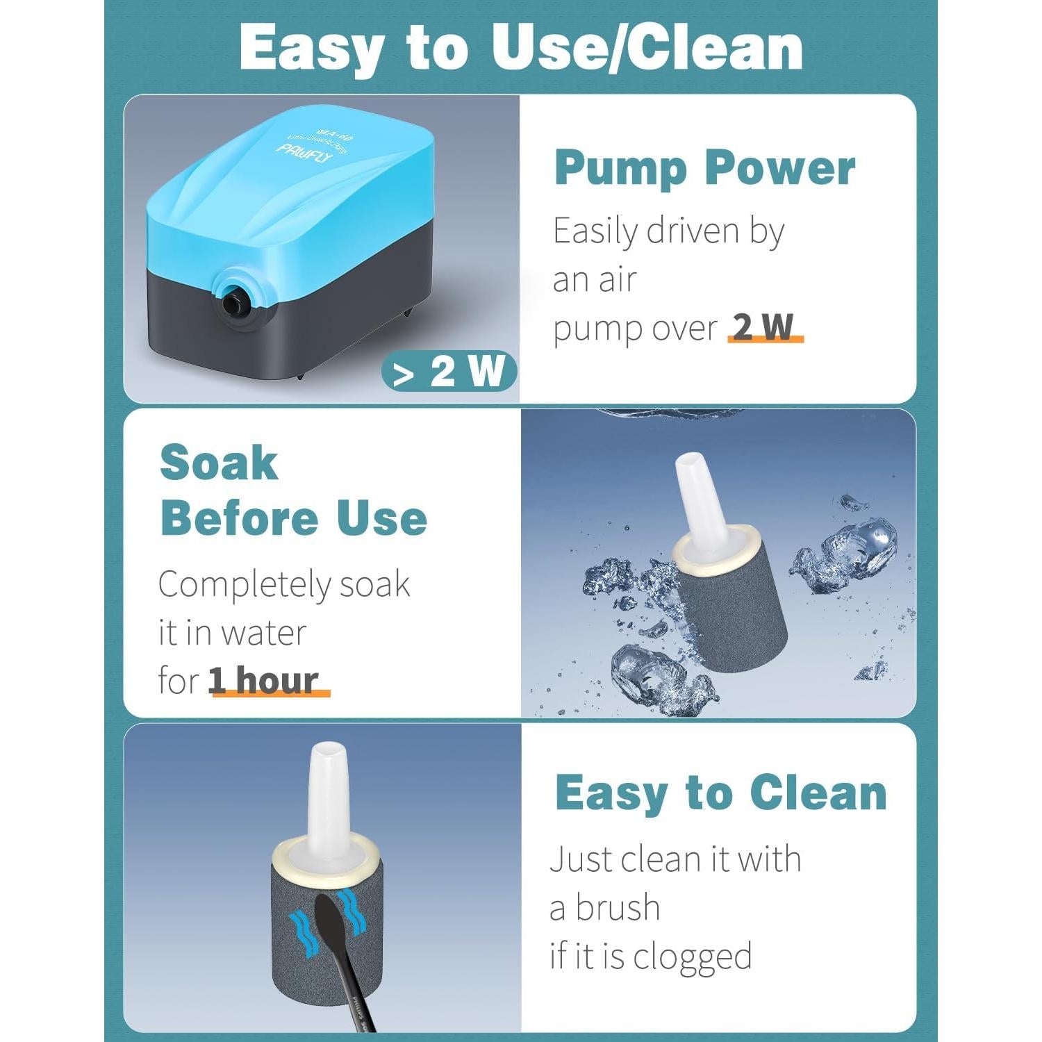 Difusor de Burbuja Pawfly 1.5 cm para Acuarios - Paquete de 12