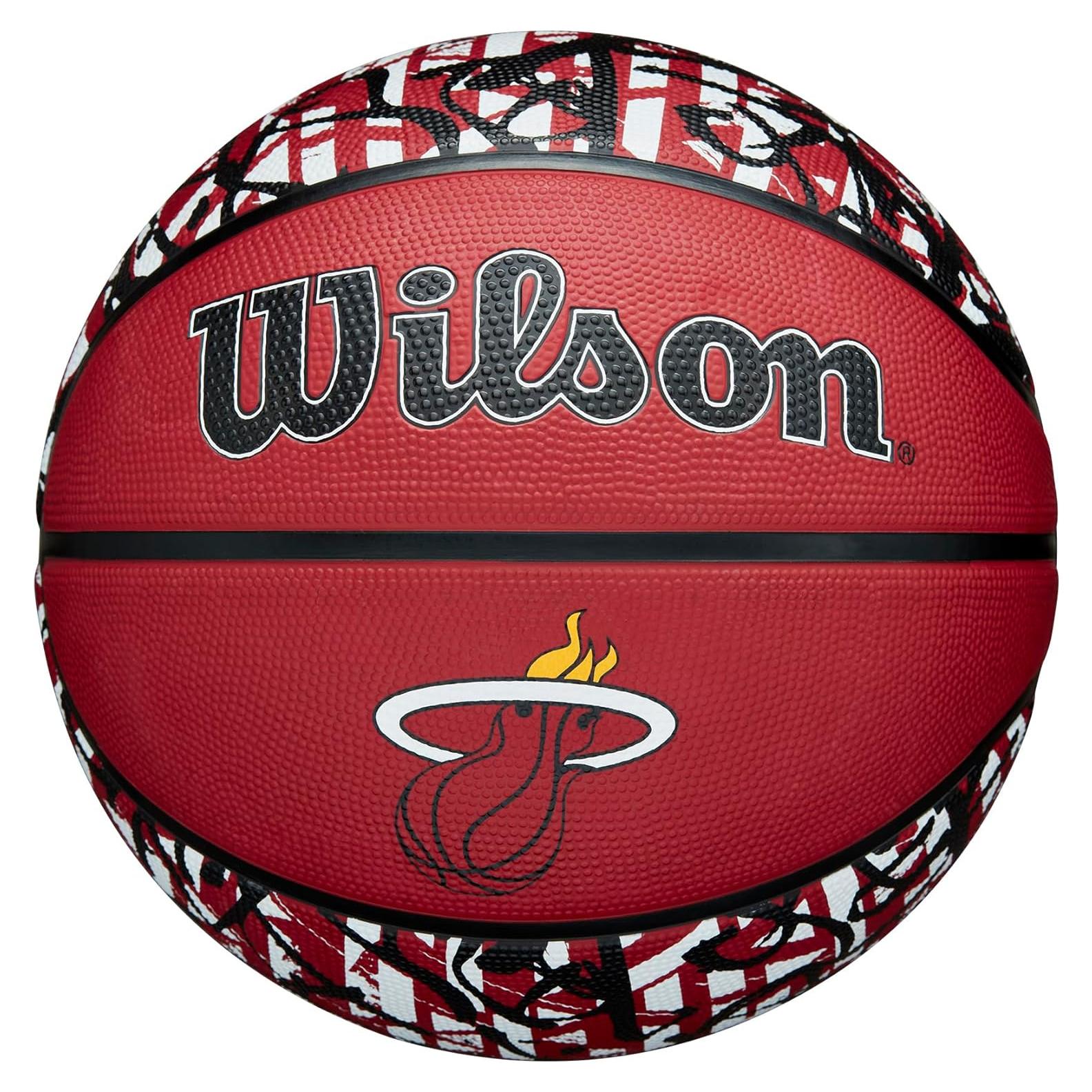 Balón de Baloncesto Wilson NBA Team Graffiti Miami Heat 74.93 cm