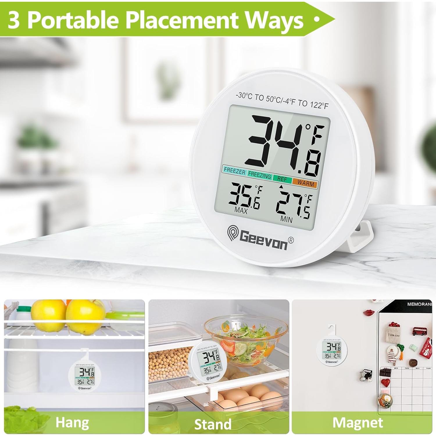 Termómetro Digital Geevon para Refrigerador 2 Paquete IP65