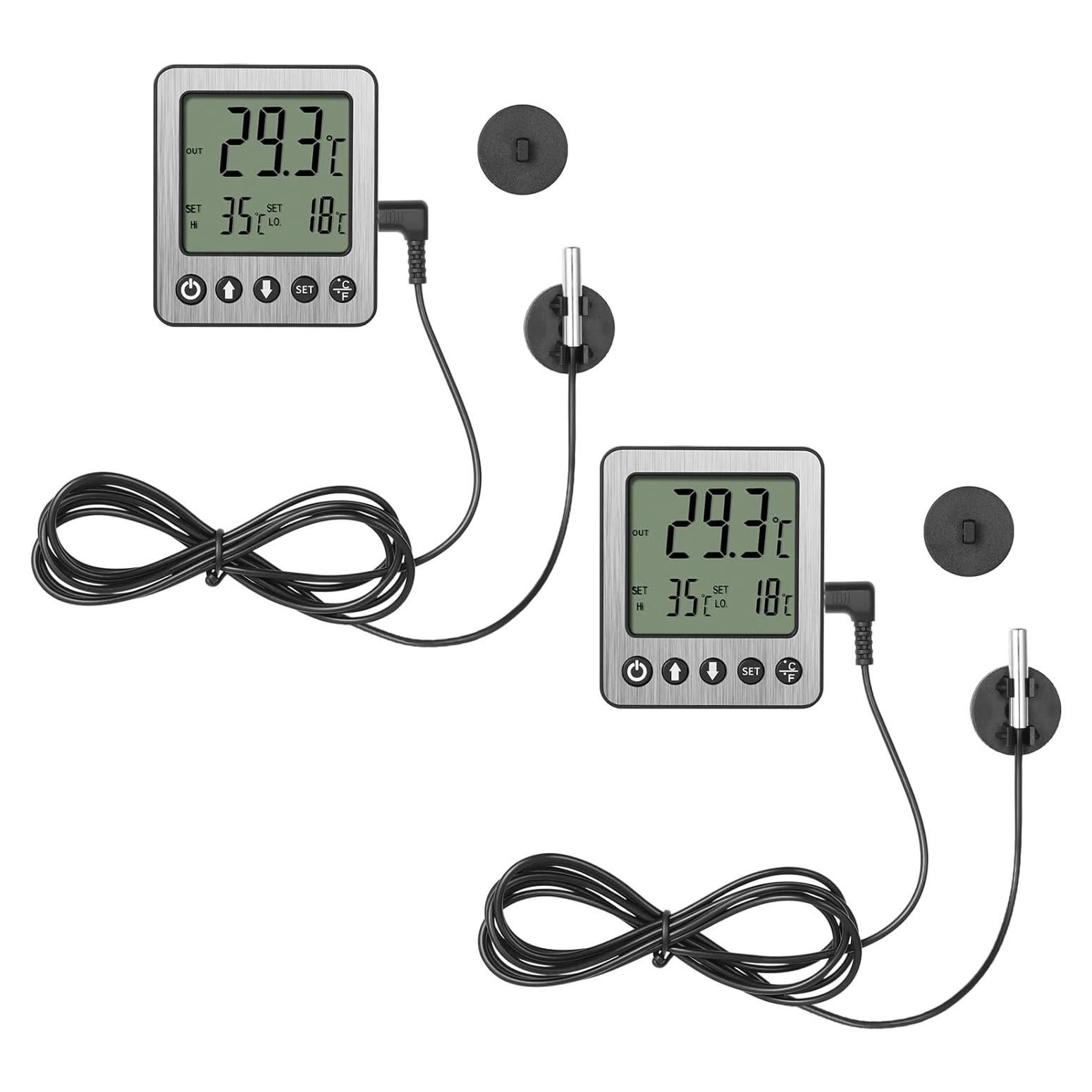 Termómetro Digital de Refrigerador con Alarma Vlejeari ZZ10 - 2 Pcs