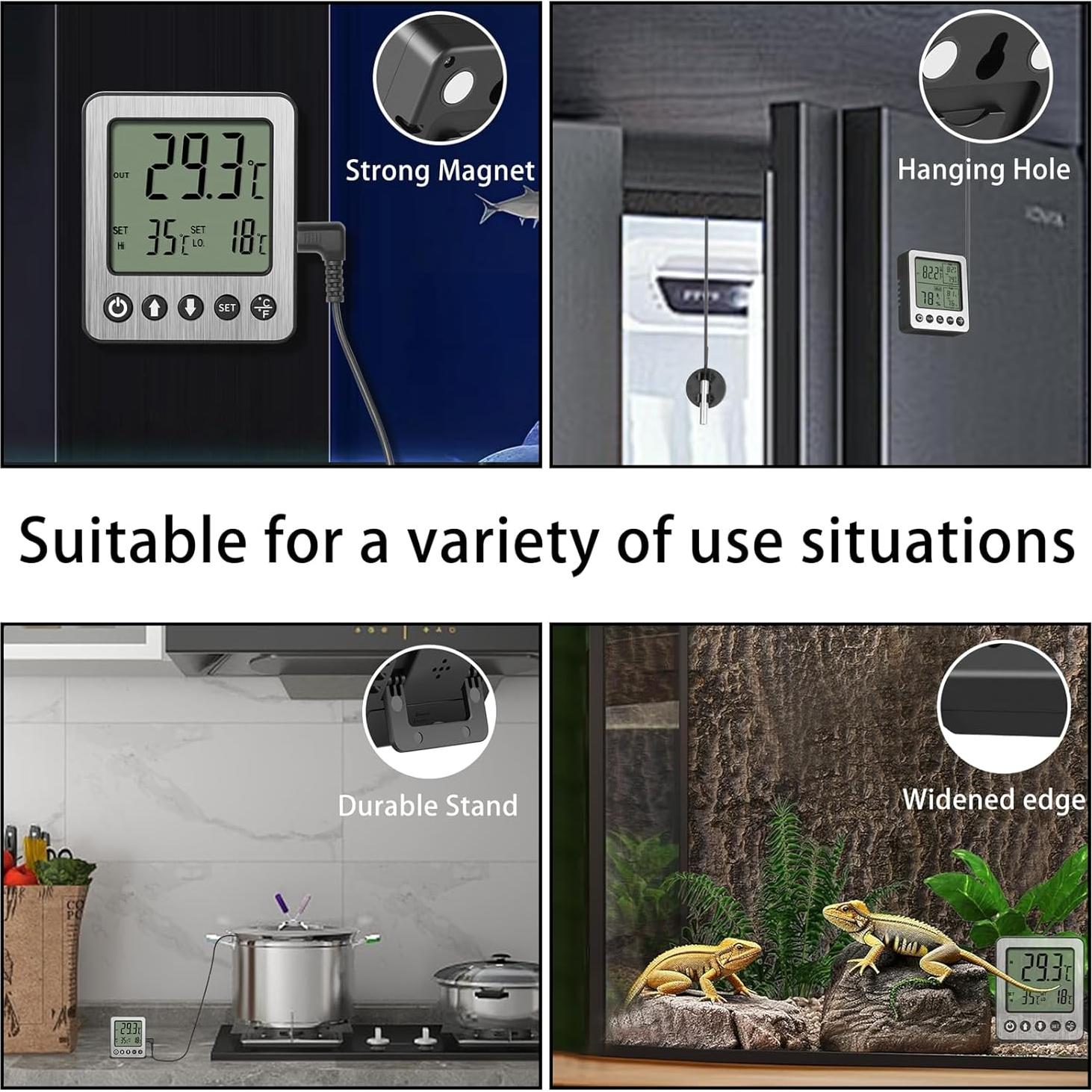 Termómetro Digital de Refrigerador con Alarma Vlejeari ZZ10 - 2 Pcs