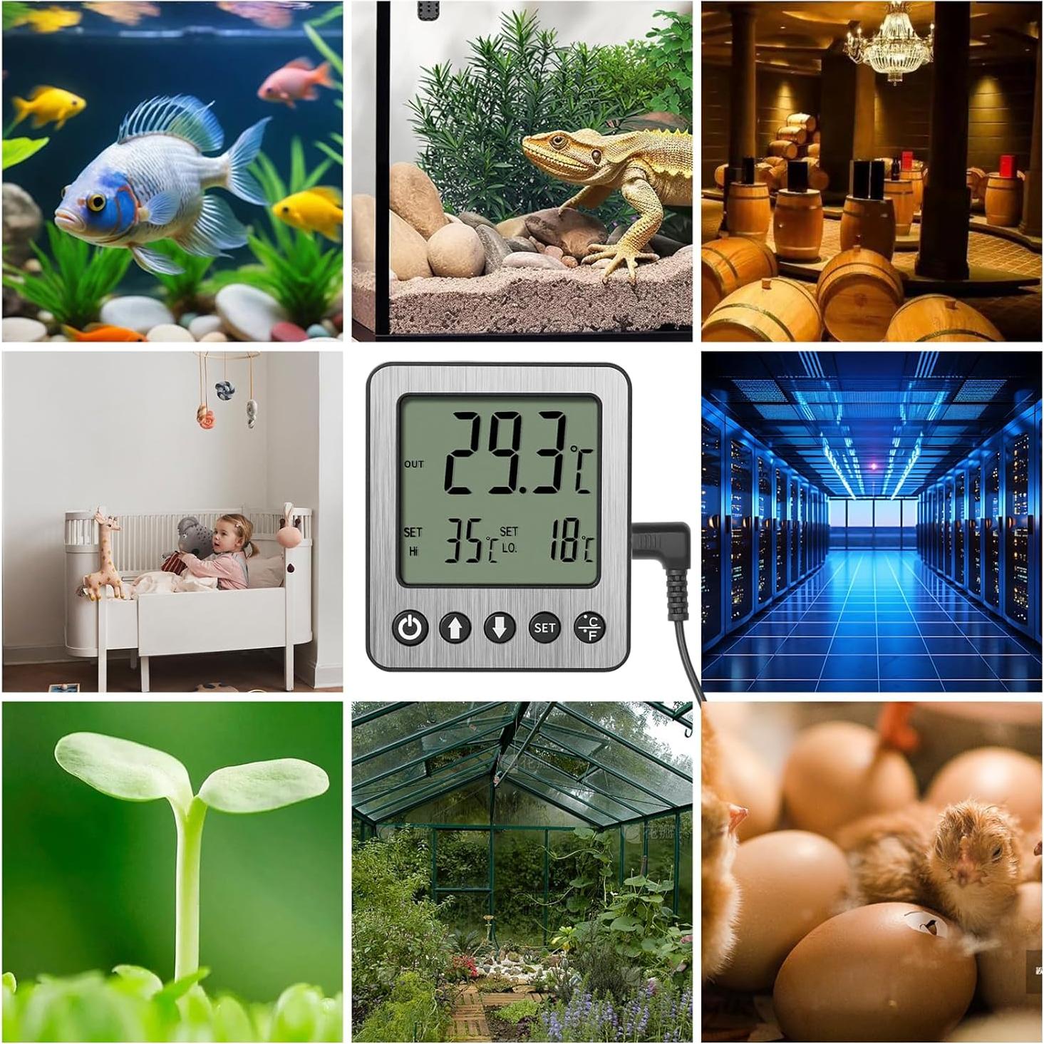 Termómetro Digital de Refrigerador con Alarma Vlejeari ZZ10 - 2 Pcs