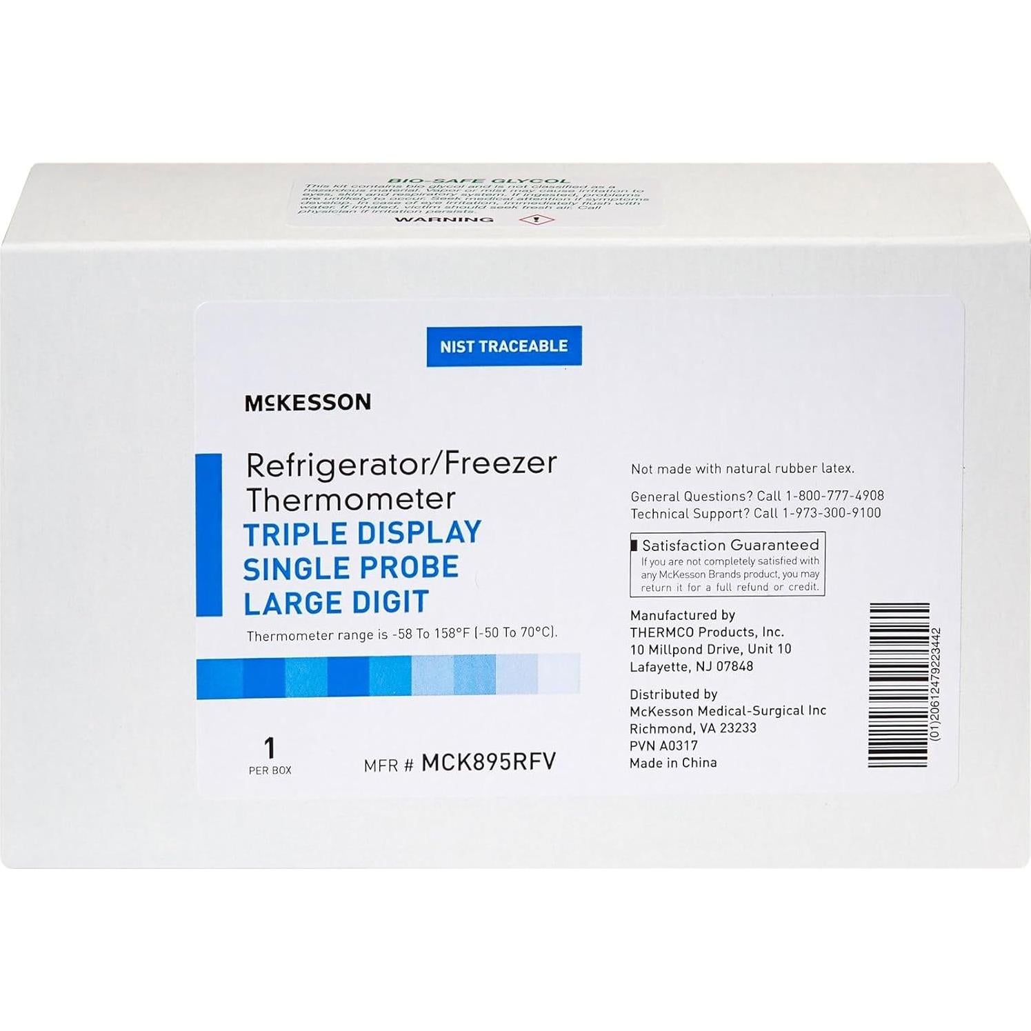 Termómetro Digital McKesson para Refrigerador y Congelador con Triple Pantalla