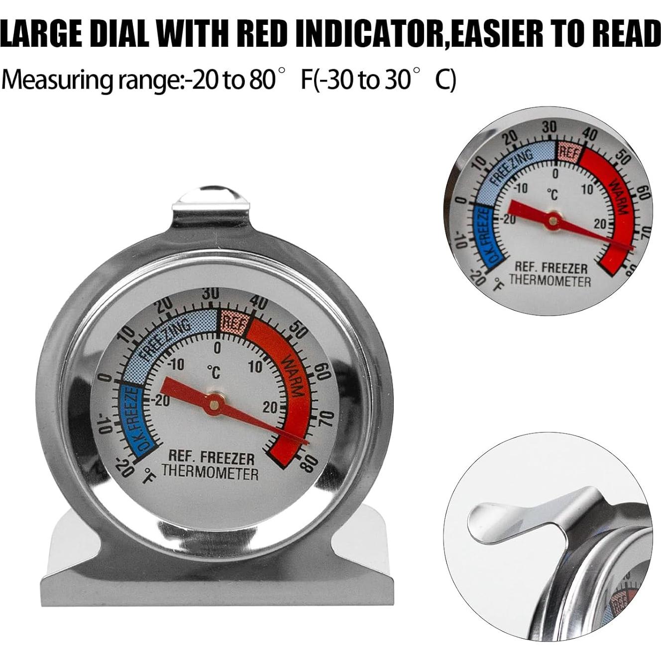 Termómetro de Refrigerador y Congelador GUQIANLU - 4 Paquetes