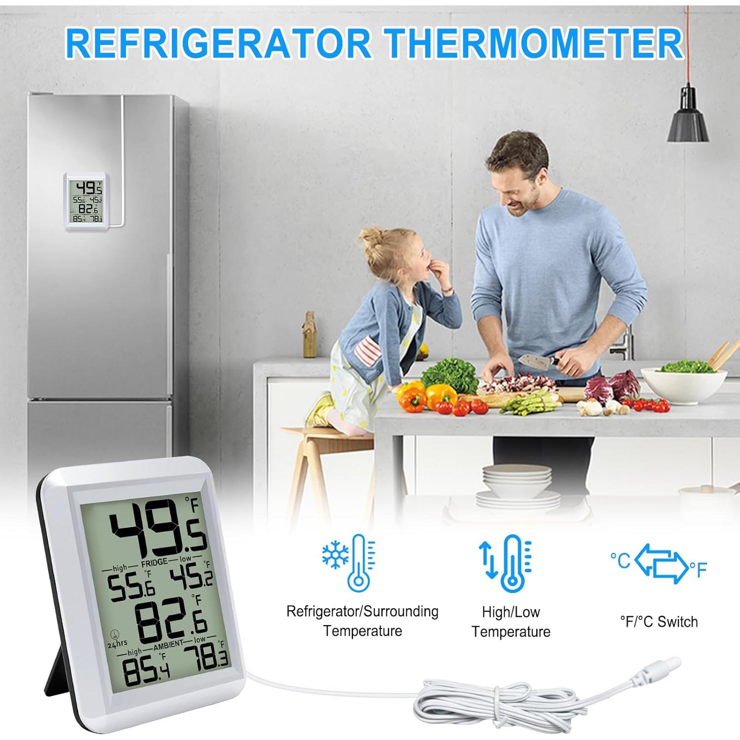 Termómetro Digital Urageuxy para Refrigerador y Congelador