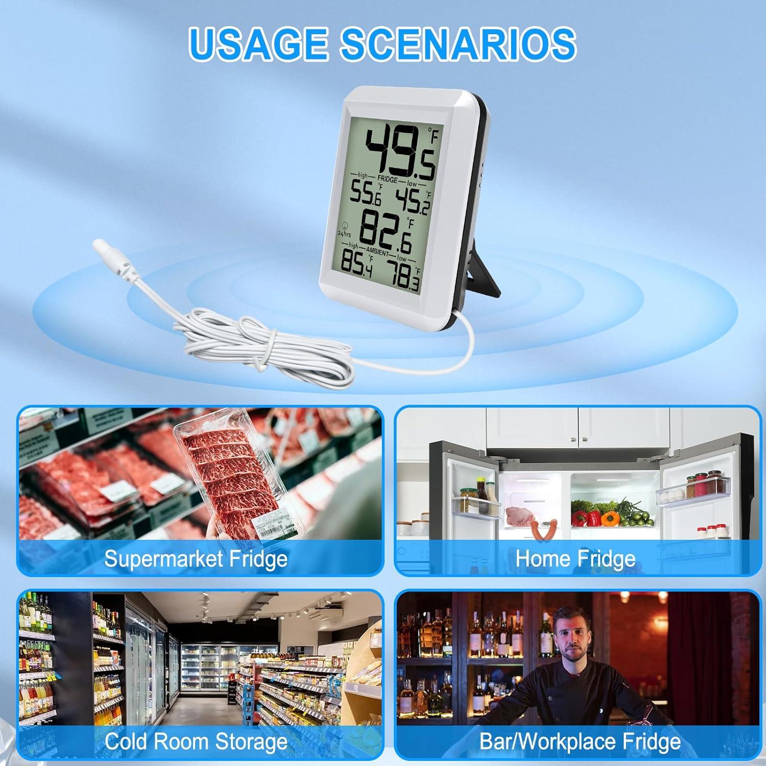 Termómetro Digital Urageuxy para Refrigerador y Congelador