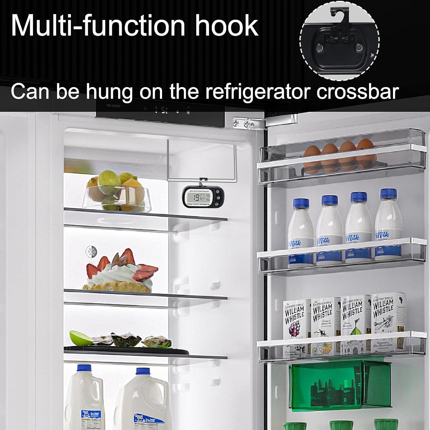 Termómetro Digital de Refrigerador DORHEA 2 Pcs Pantalla LCD