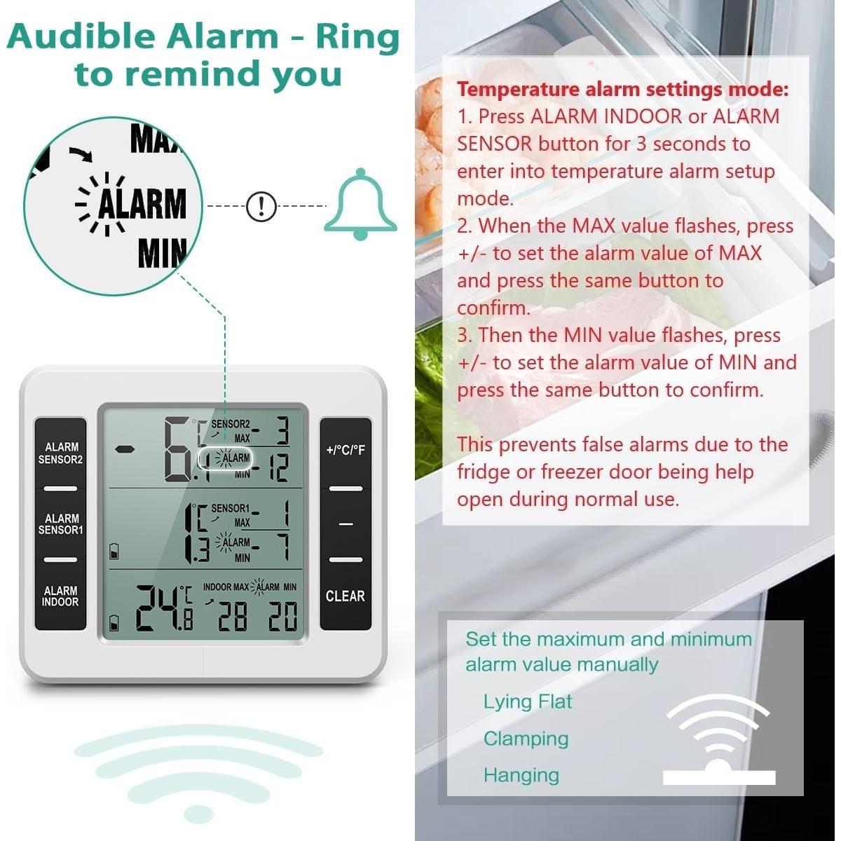 Termómetro Digital Inalámbrico ORIA WA50 con 2 Sensores