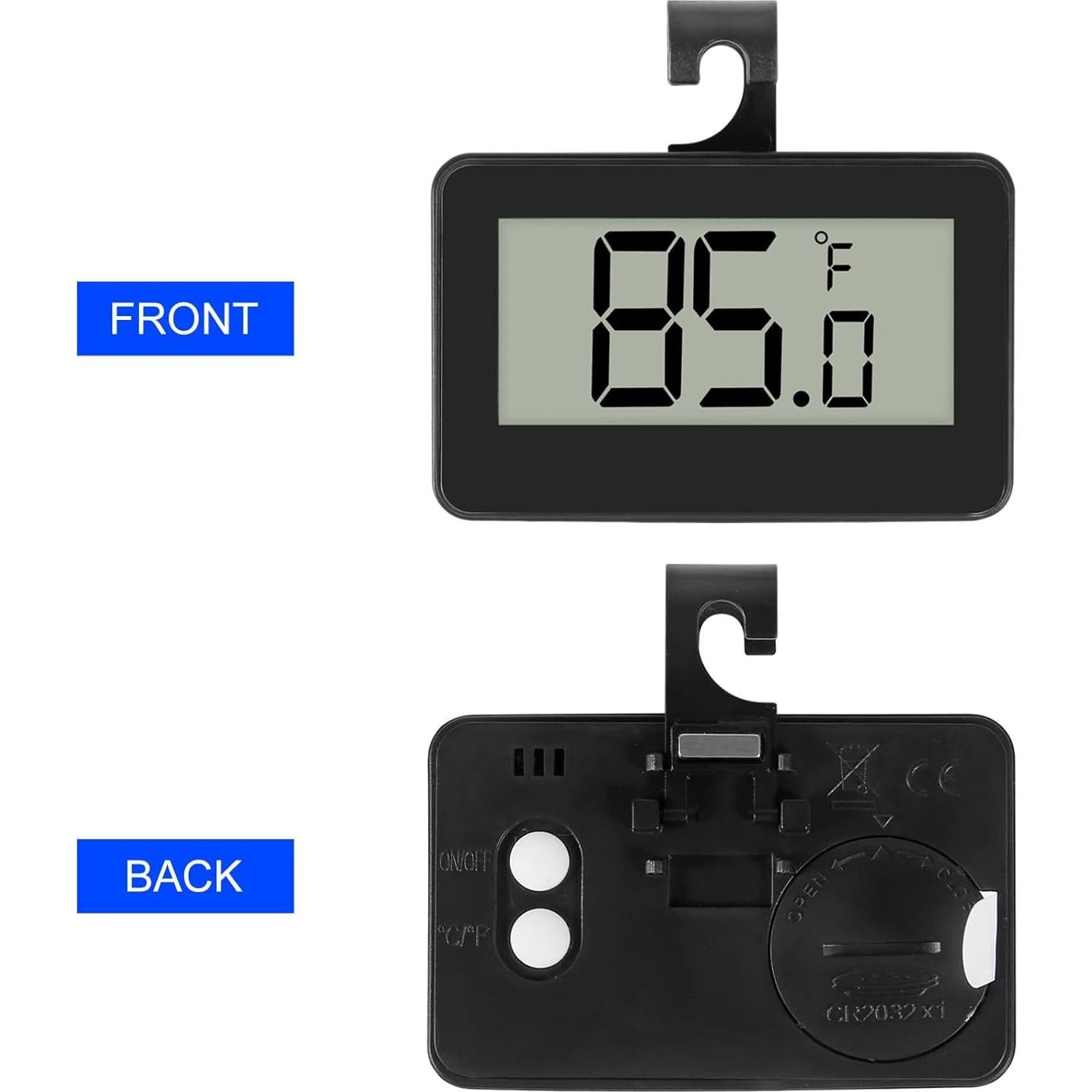 Paquete de 4 Termómetros Digitales DWEII para Refrigerador - Precisión -20°C a 60°C