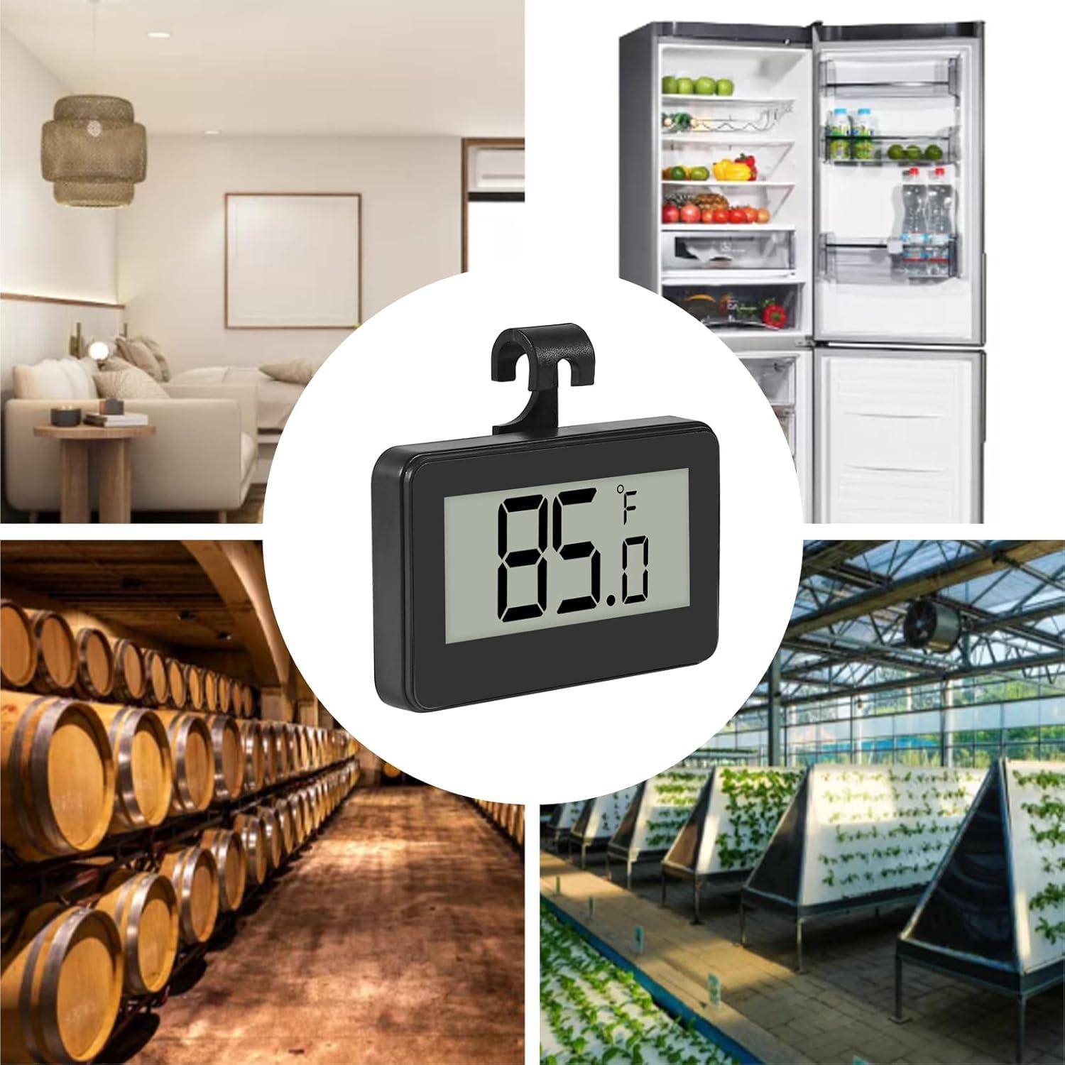 Paquete de 4 Termómetros Digitales DWEII para Refrigerador - Precisión -20°C a 60°C