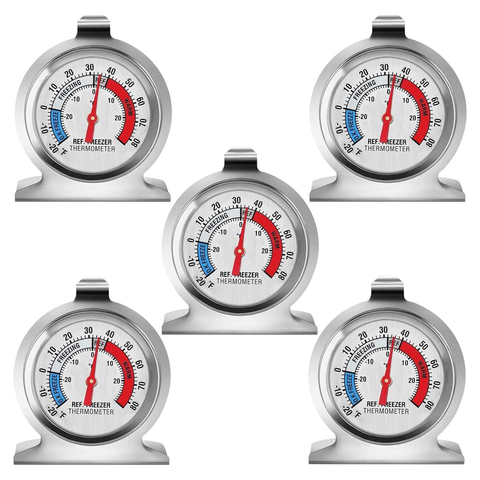 Paquete de 5 Termómetros Digitales para Refrigerador y Congelador