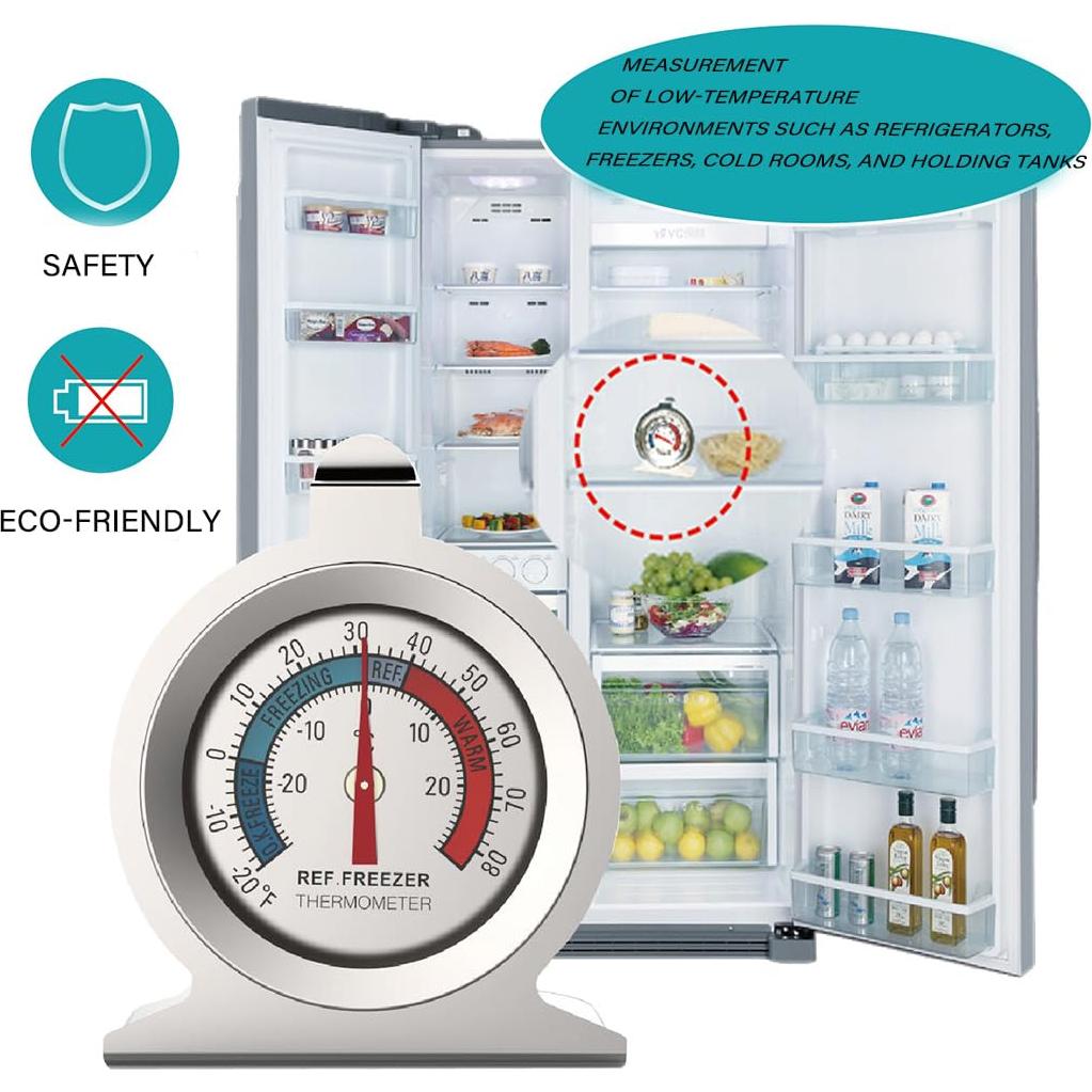 Paquete de 5 Termómetros Digitales para Refrigerador y Congelador