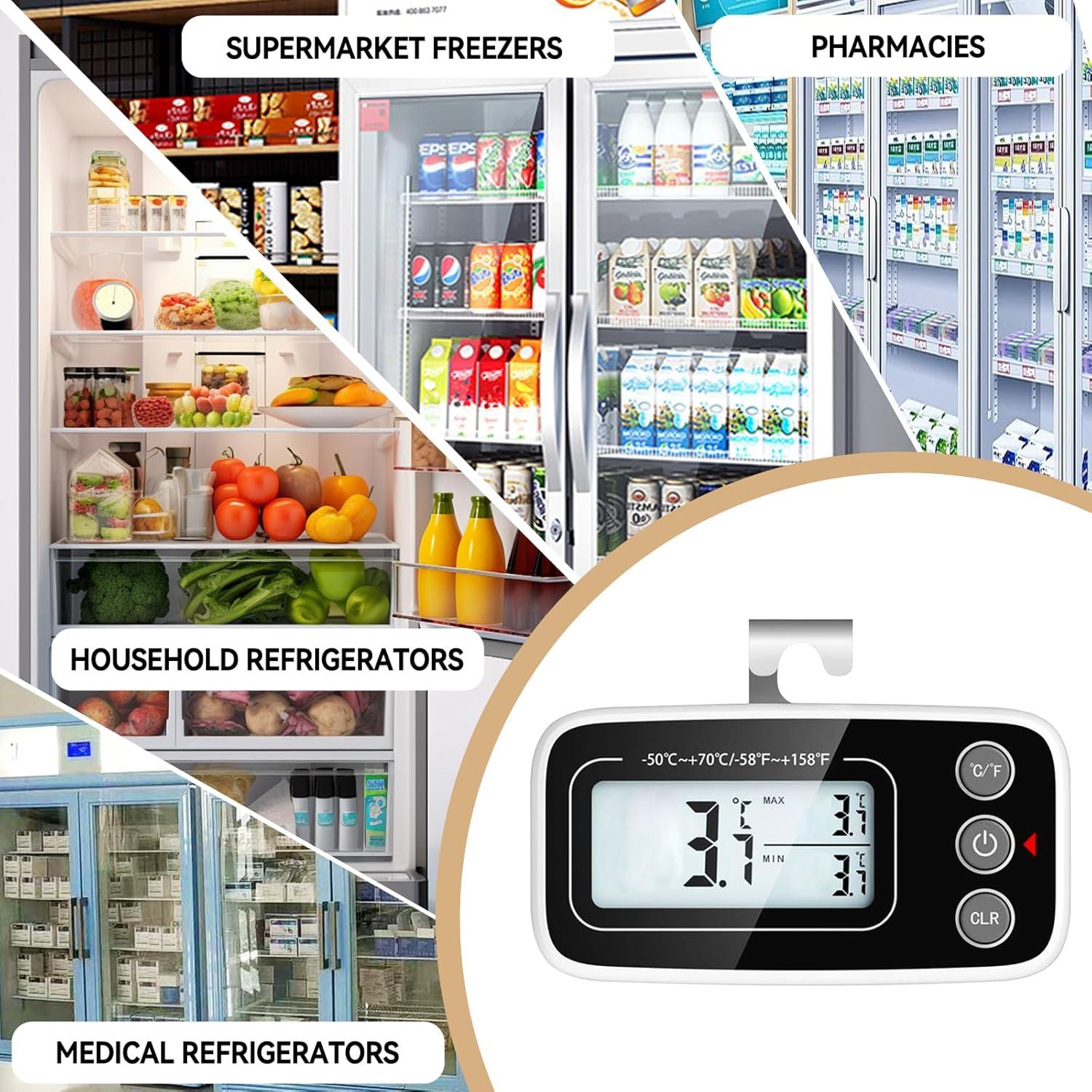 Termómetro Digital para Refrigerador Huijigemy 2 Pack - Precisión -50°C a +70°C