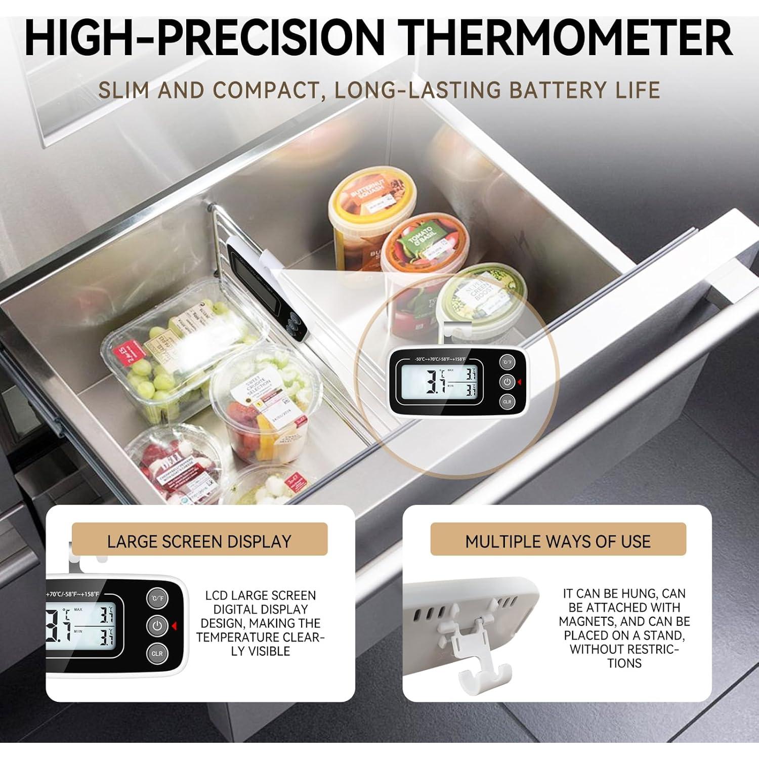 Termómetro Digital para Refrigerador Huijigemy 2 Pack - Precisión -50°C a +70°C