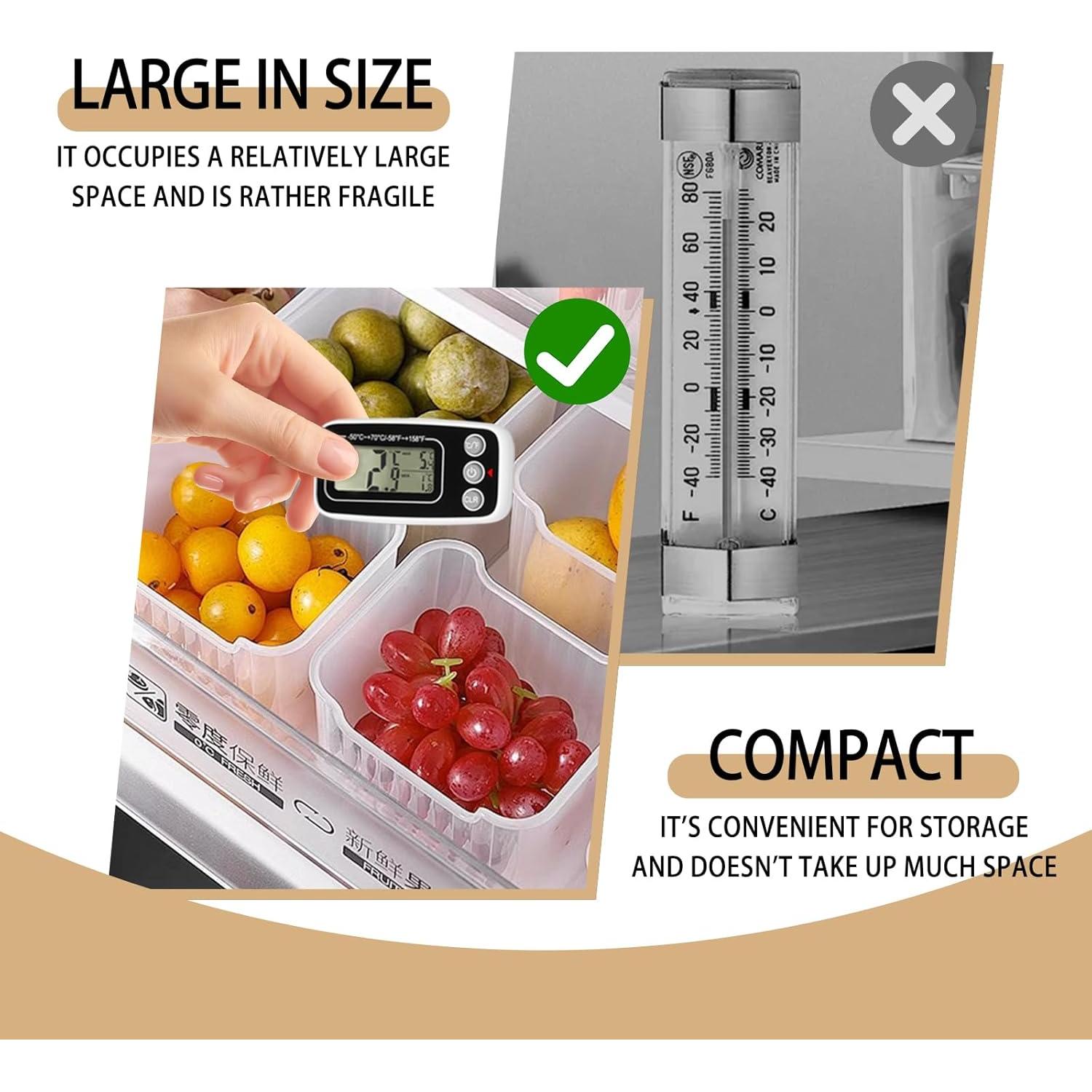 Termómetro Digital para Refrigerador Huijigemy 2 Pack - Precisión -50°C a +70°C