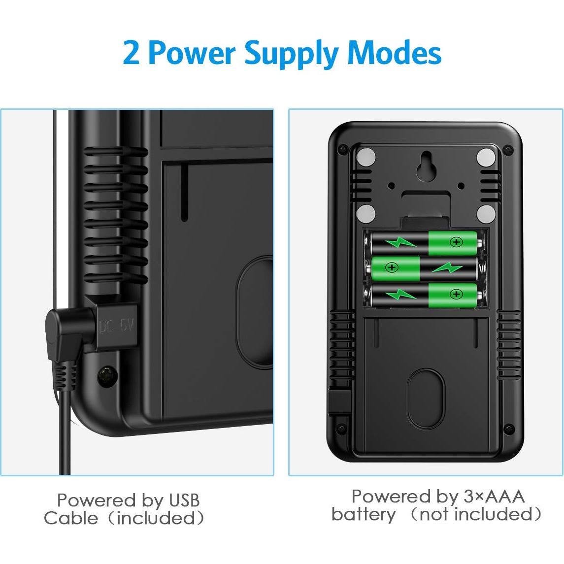 Termómetro Digital Inalámbrico AMIR con 2 Sensores y Alarma