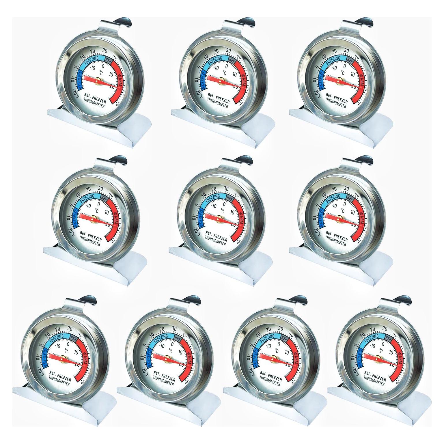 Paquete de 10 termómetros de acero inoxidable YNSSJY -30 a 30 °C