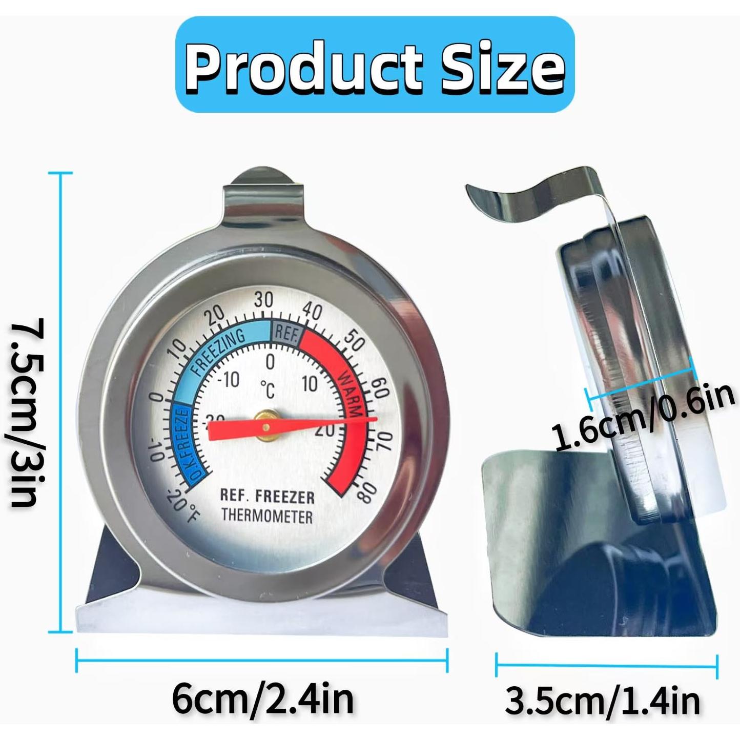 Paquete de 10 termómetros de acero inoxidable YNSSJY -30 a 30 °C