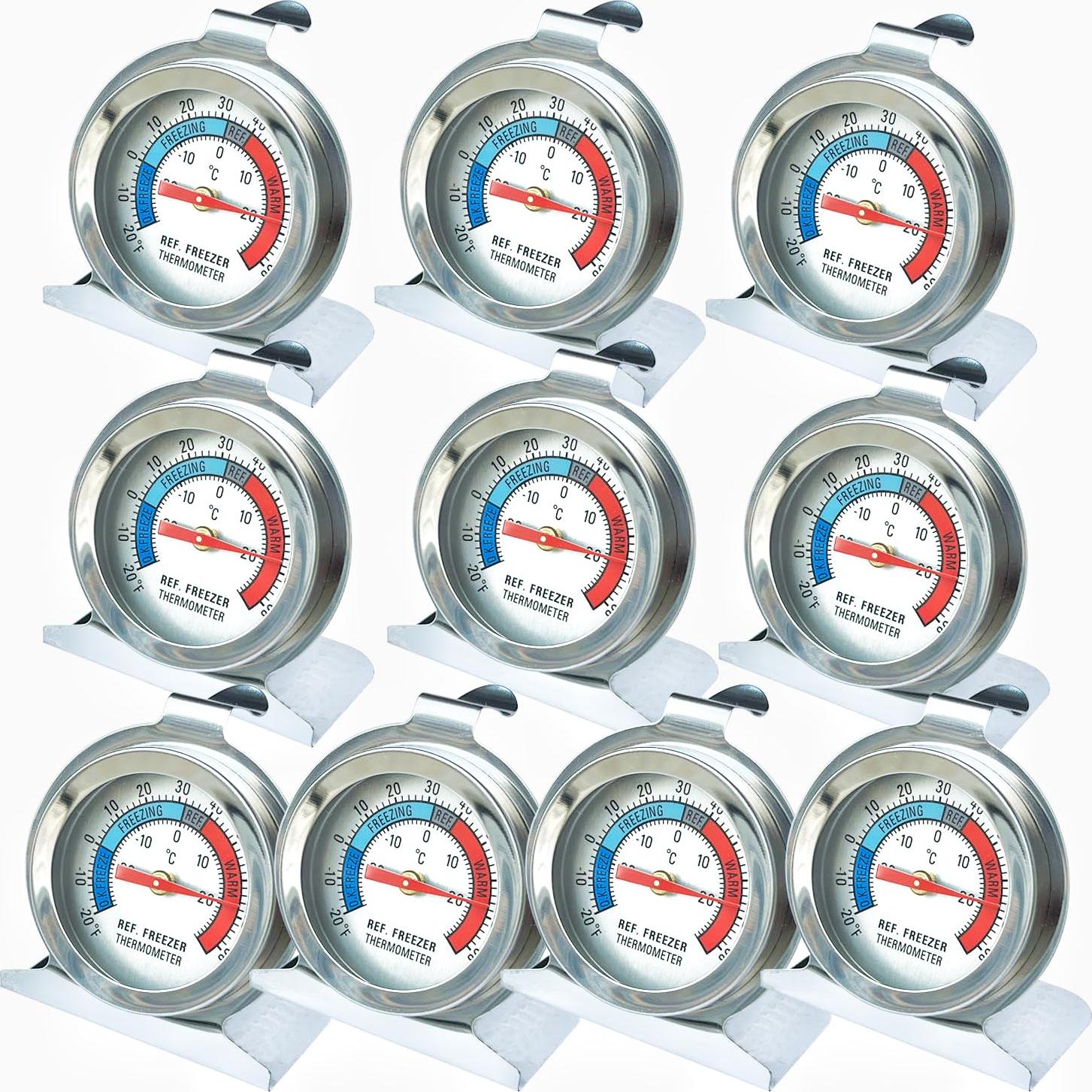 Paquete de 10 termómetros de acero inoxidable YNSSJY -30 a 30 °C