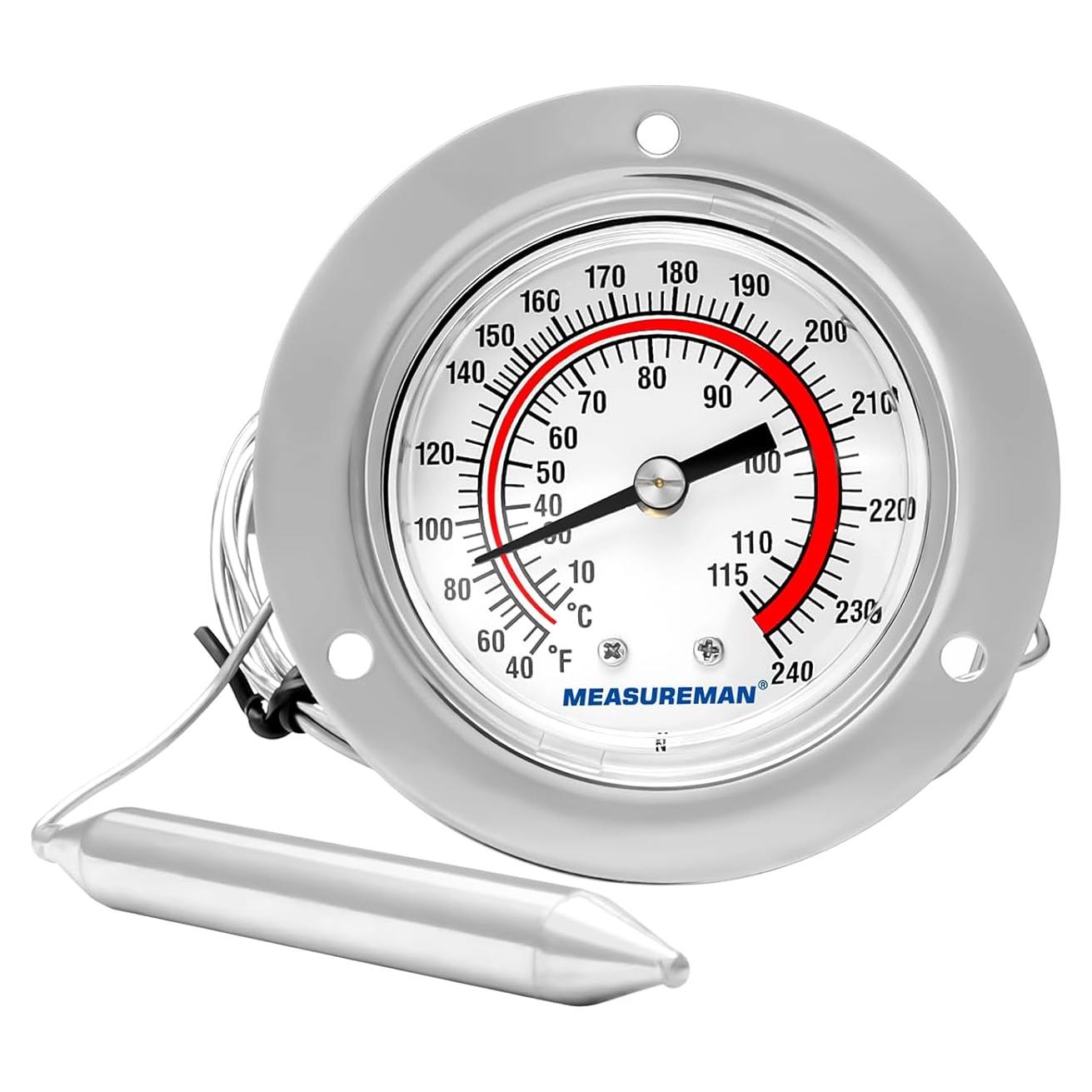 Termómetro de Refrigeración MEASUREMAN 2" Capilar 48" 10-115°C