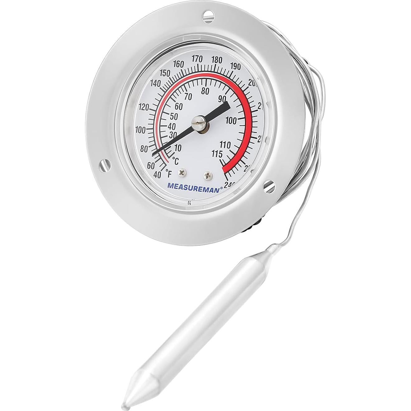 Termómetro de Refrigeración MEASUREMAN 2" Capilar 48" 10-115°C