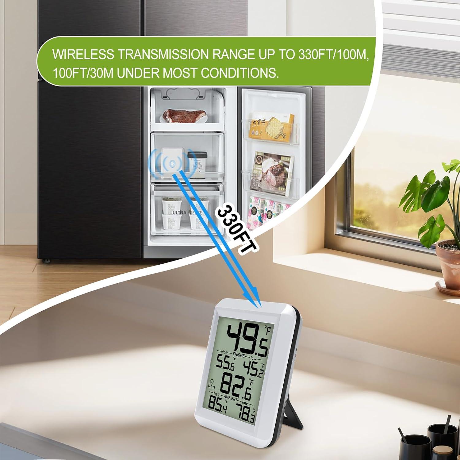 Termómetro Digital de Refrigerador Urageuxy WS0420S - Rango -40°C a 60°C