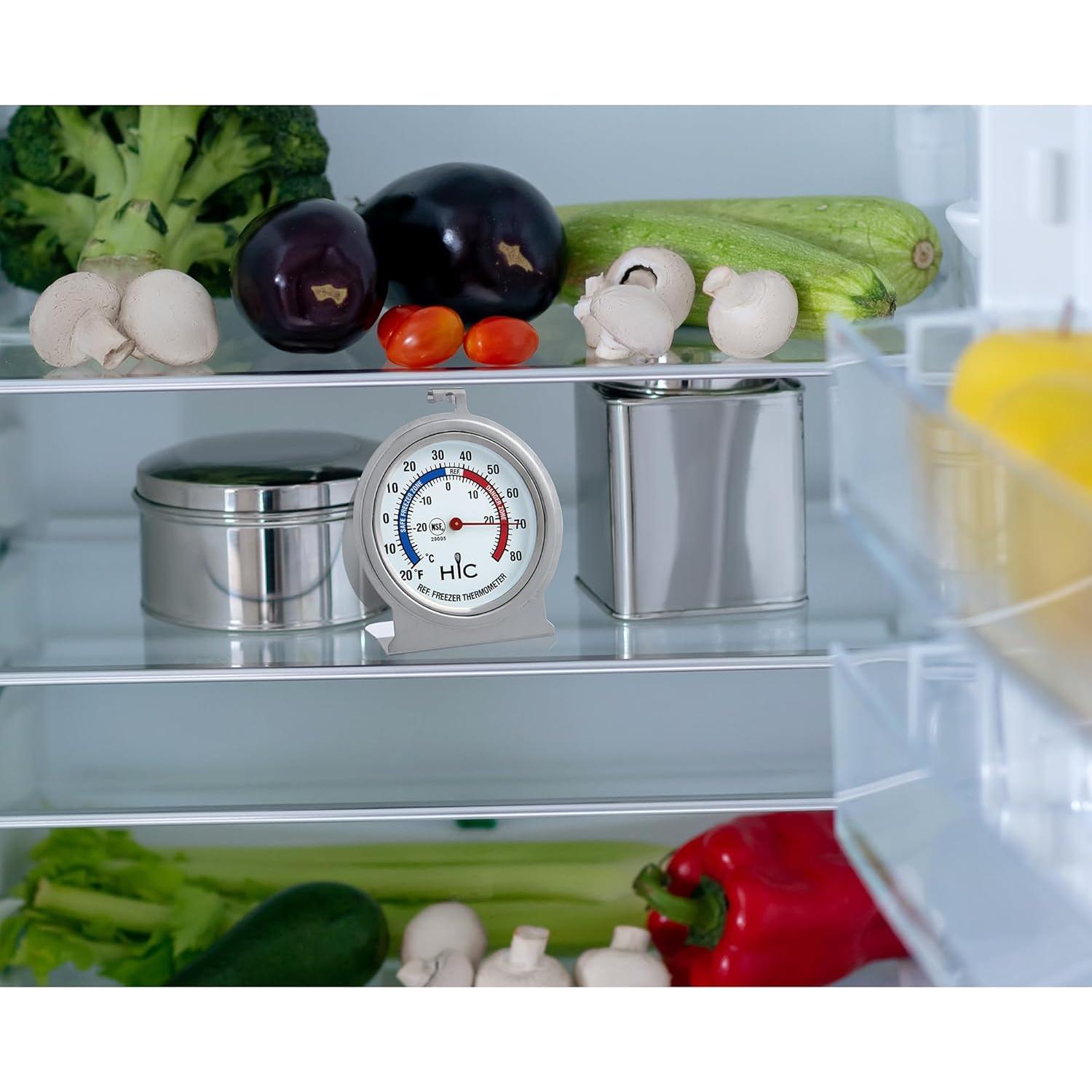 Termómetro de Refrigerador y Congelador HIC 2.5" Acero Inoxidable