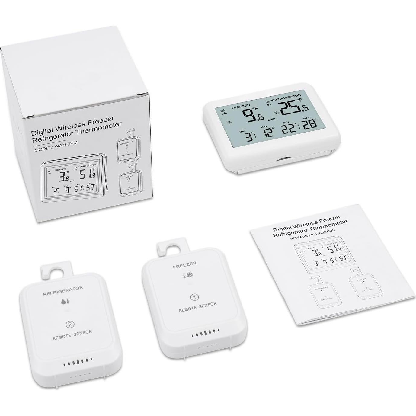 Termómetro Inalámbrico AMIR WA150KM con Alarma y Pantalla LCD 3.7"