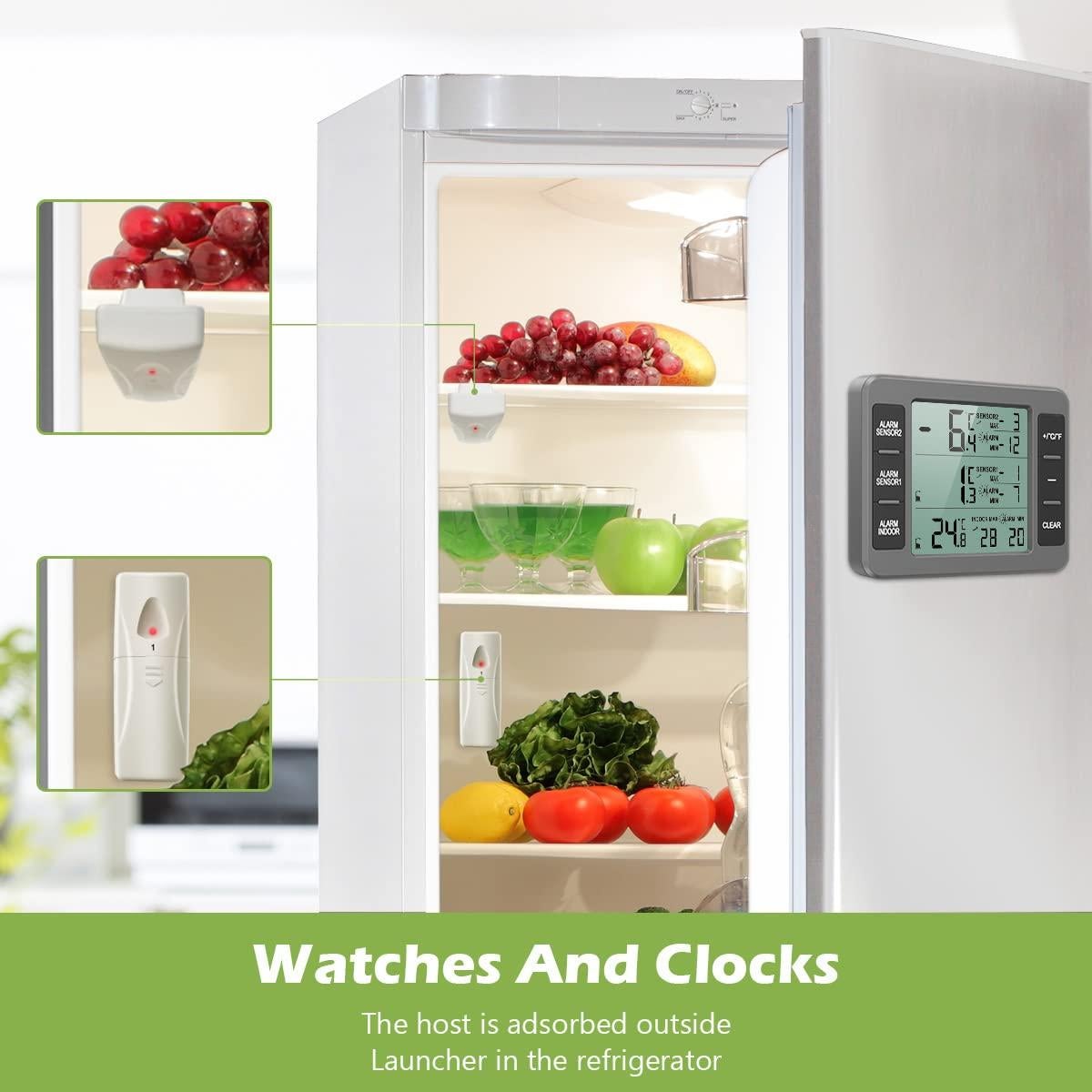 Termómetro Digital Inalámbrico KeeKit con 2 Sensores - Gris