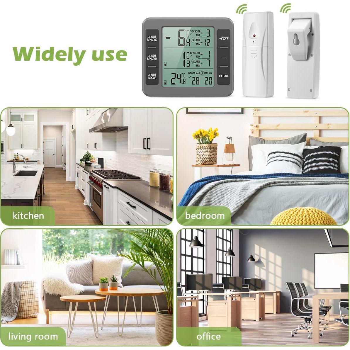 Termómetro Digital Inalámbrico KeeKit con 2 Sensores - Gris