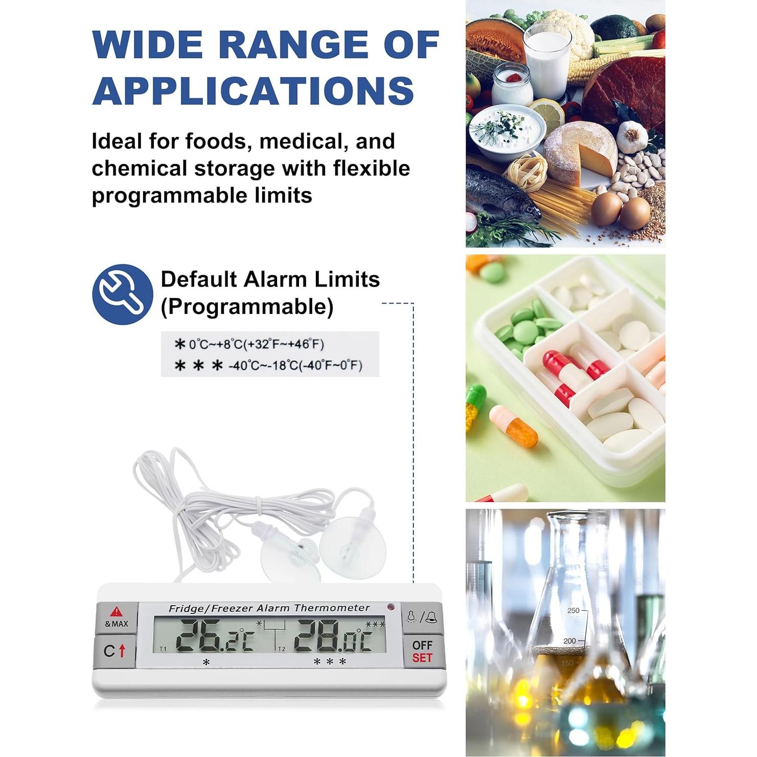 Termómetro Digital AMTAST para Refrigerador y Congelador