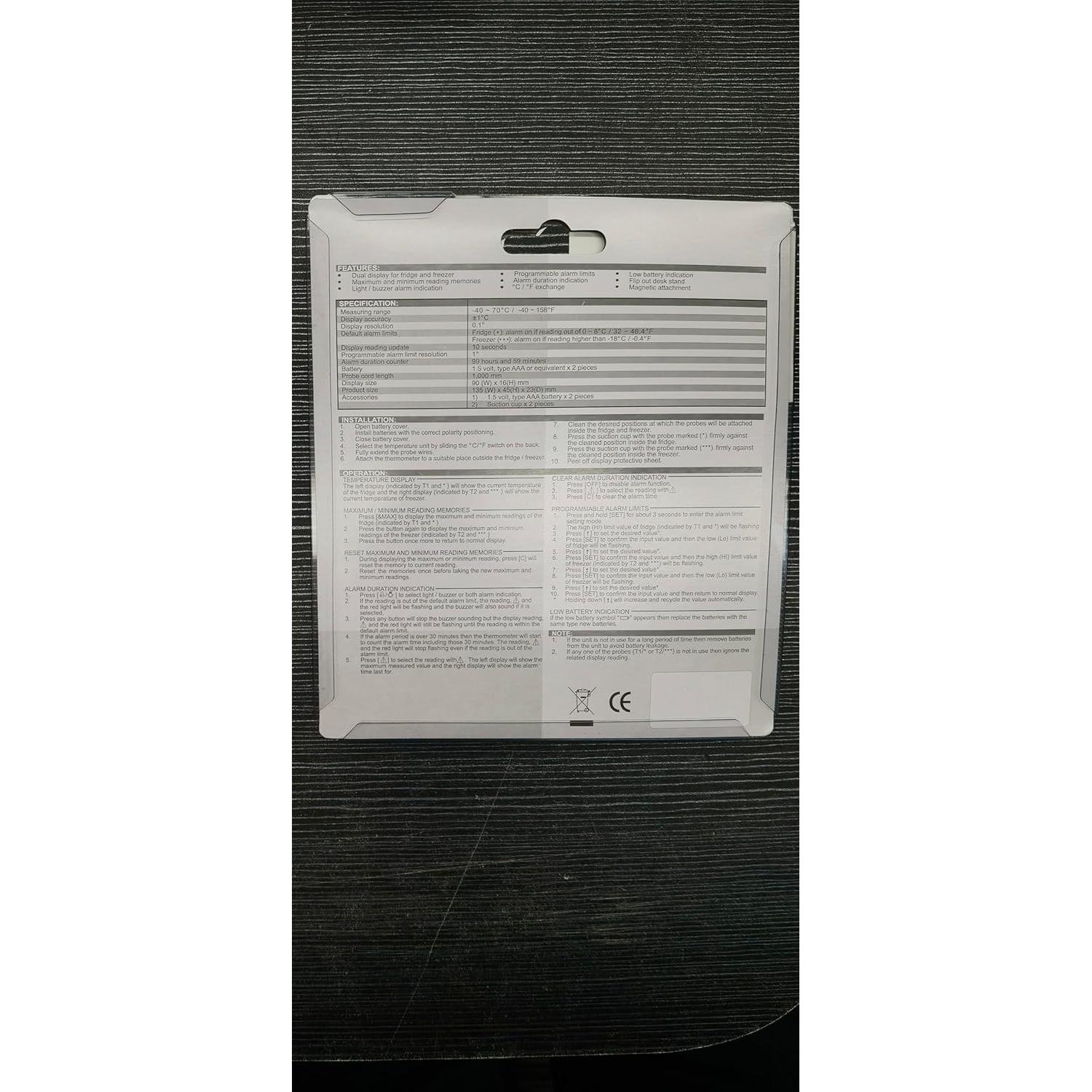 Termómetro Digital AMTAST para Refrigerador y Congelador