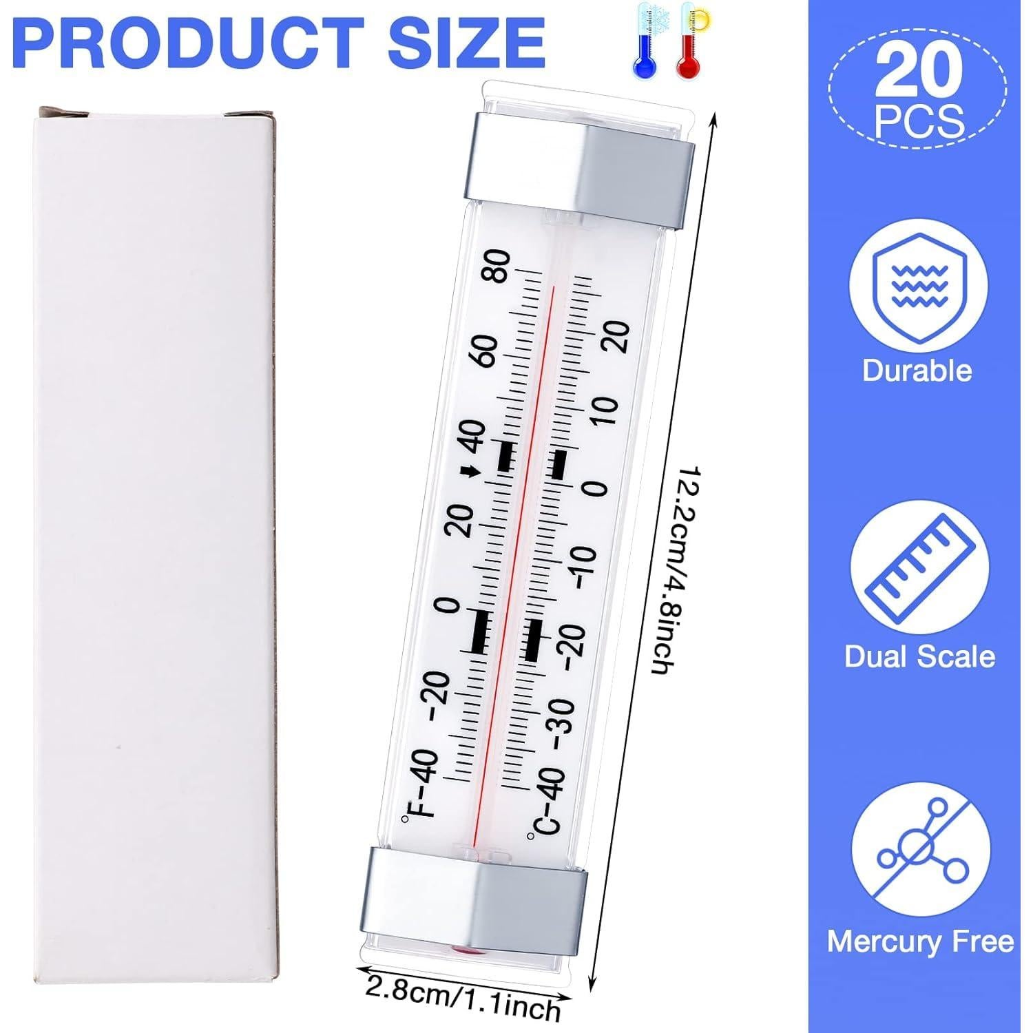 Paquete de 2 termómetros mecánicos Labo para refrigerador
