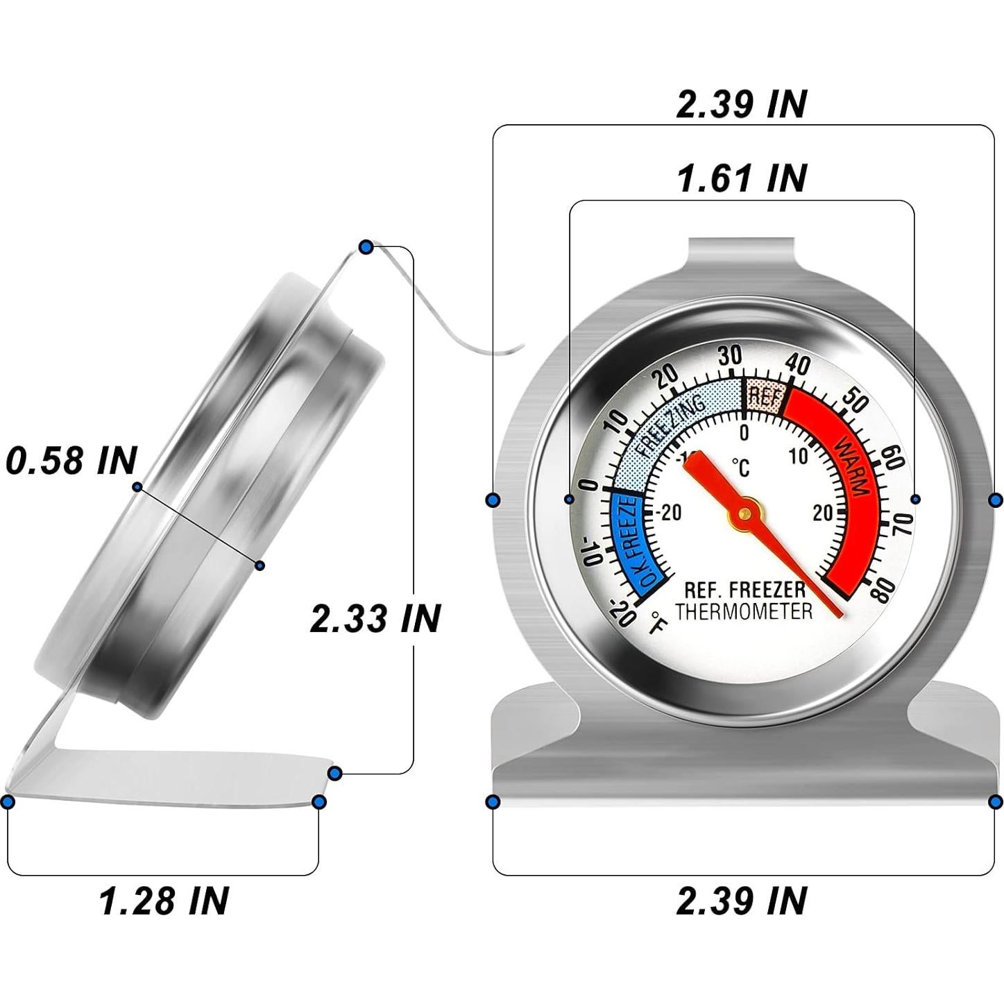 Termómetro de Refrigerador MEANLIN MEASURE 14 Pcs 2" Acero Inoxidable