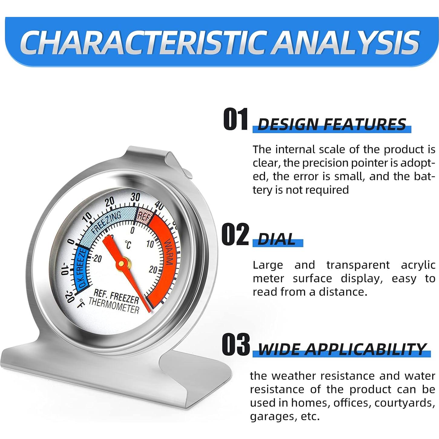 Termómetro de Refrigerador MEANLIN MEASURE 14 Pcs 2" Acero Inoxidable
