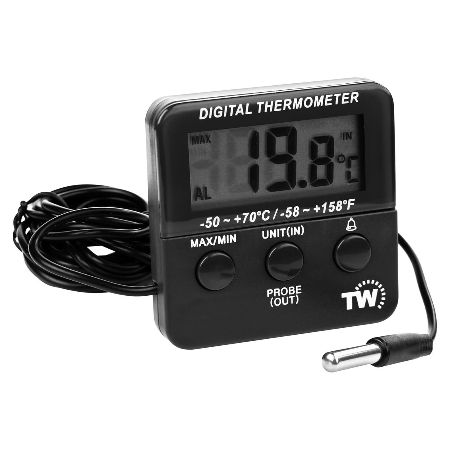 Termómetro Digital de Refrigerador Thermometer World con Alarma
