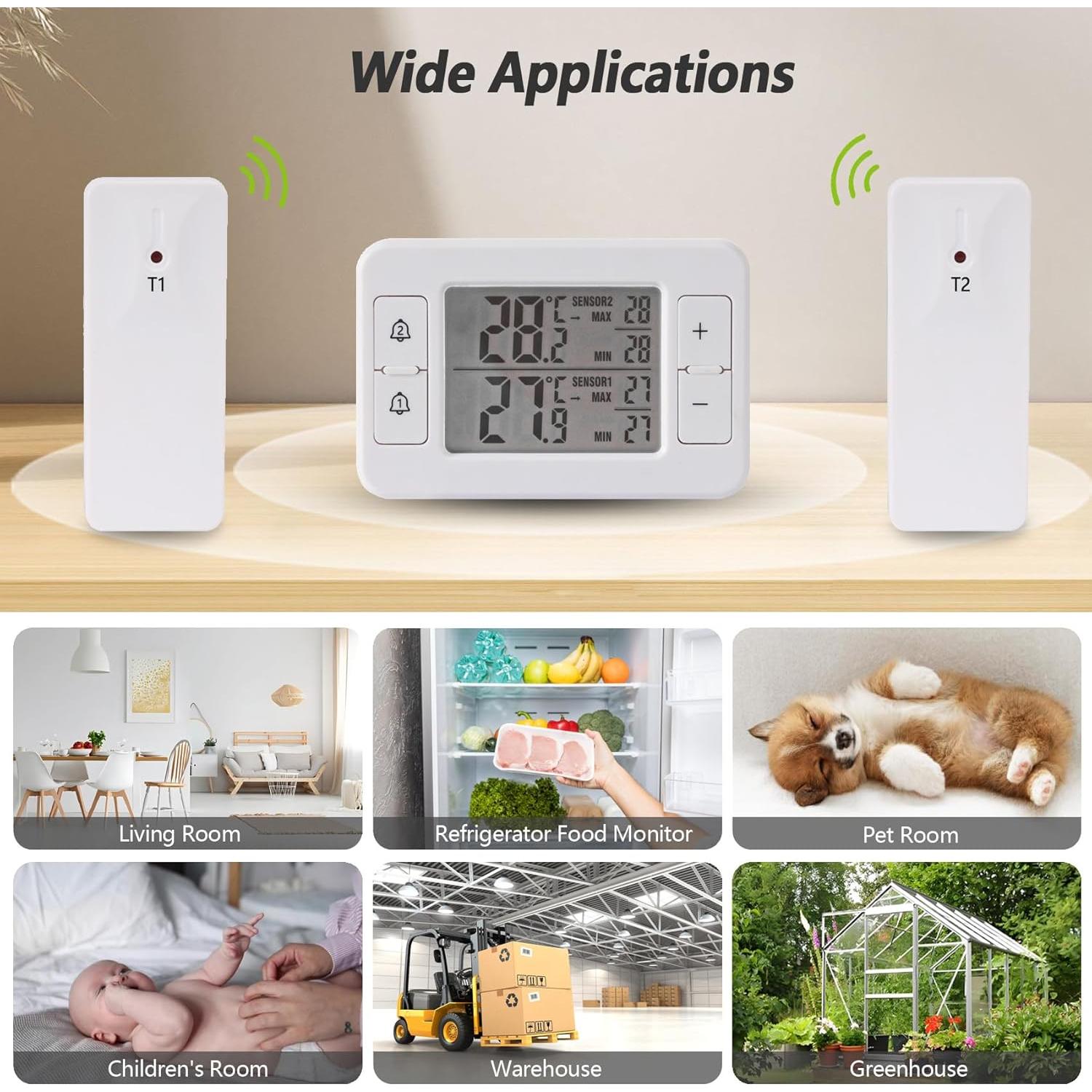 Termómetro Digital Inalámbrico para Refrigerador Timloon AMEE32