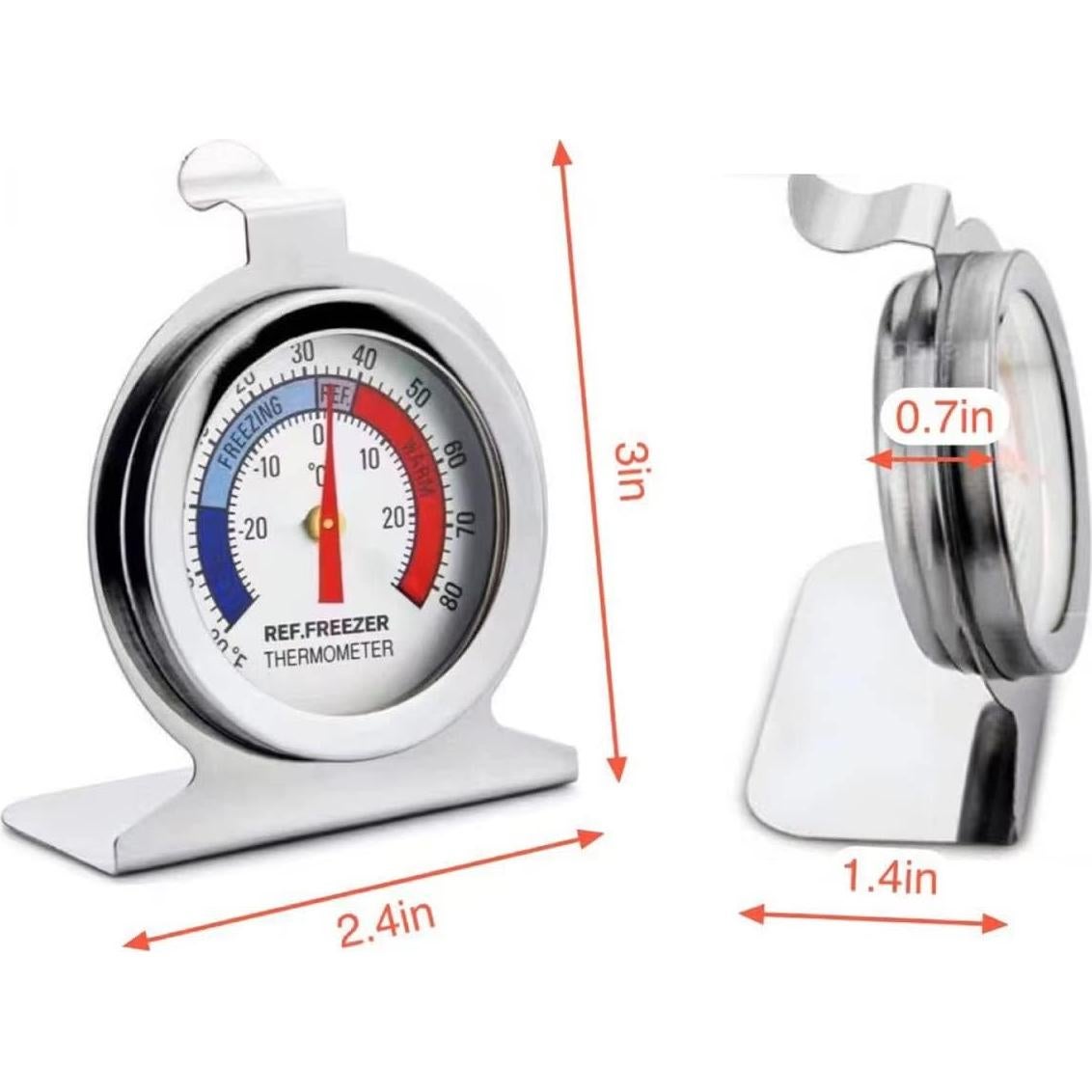 Termómetro de Refrigerador Xtzggys - 12 Paquetes, Acero Inoxidable